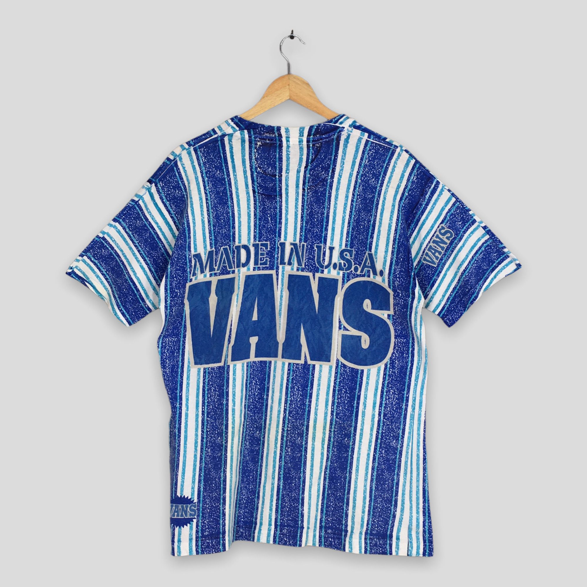 Vans × Vintage Vintage Vans Usa Stripes T shirt Medium Size US M / EU 48-50 / 2 - 7 Thumbnail