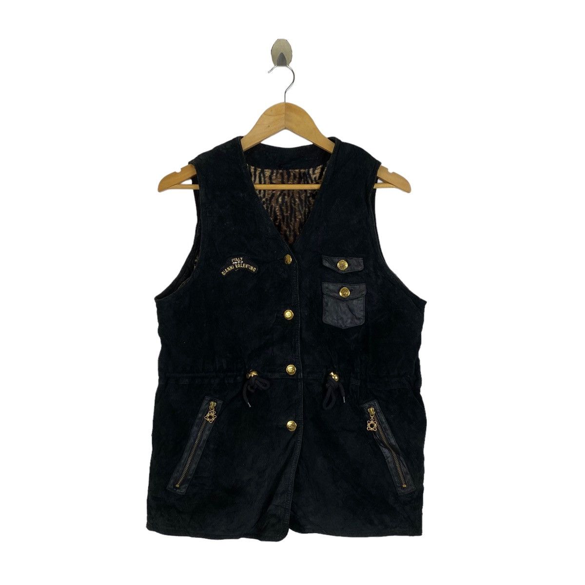 Gianni Valentino × Vintage Vintage GIANNI VALENTINO Suede Leather Vest Jacket Size S / US 4 / IT 40 - 1 Thumbnail
