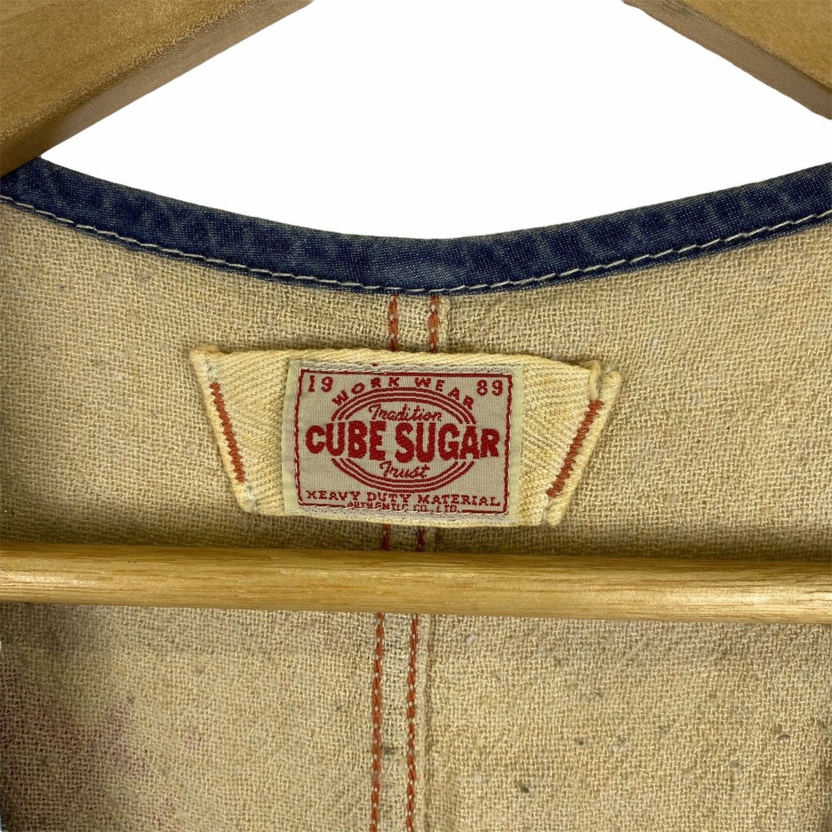 Japanese Brand × Vintage Vintage CUBE SUGAR Workwear Design Sleeveless Vest Jacket Size US S / EU 44-46 / 1 - 7 Thumbnail