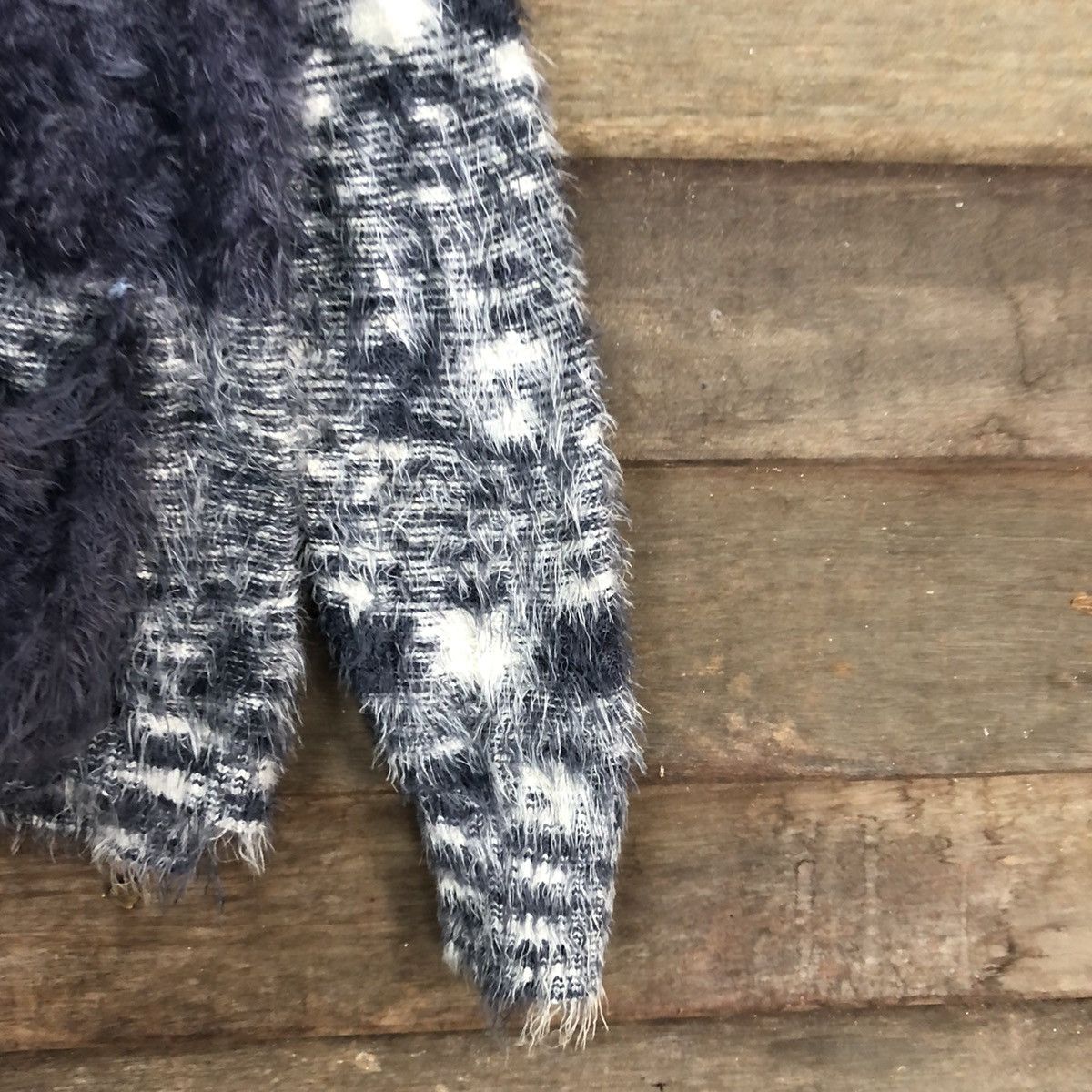 Homespun Knitwear × Japanese Brand Del Dahlia Grey Mohair Shag Shaggy fur Knitwear #c1039 Size M / US 6-8 / IT 42-44 - 4 Thumbnail