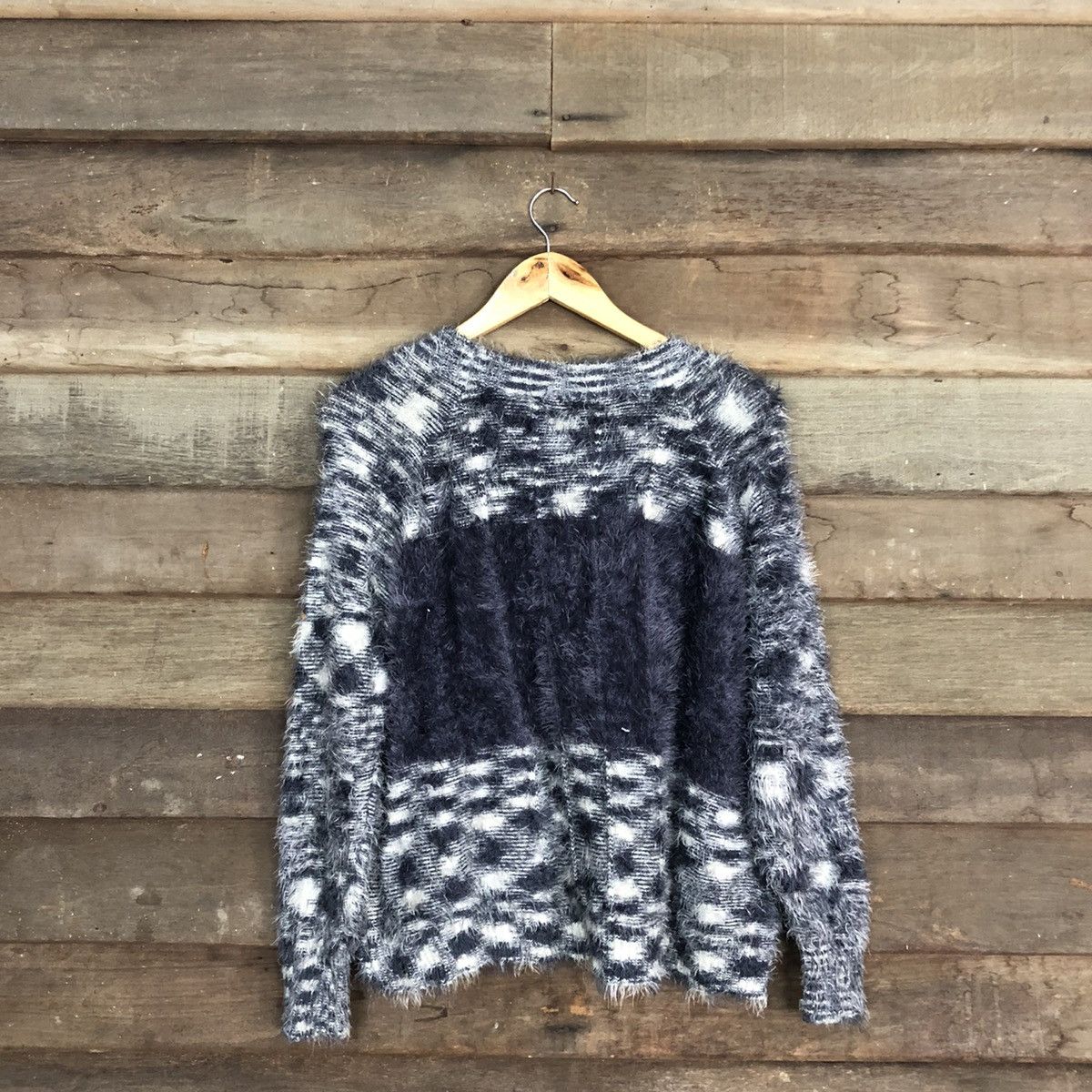Homespun Knitwear × Japanese Brand Del Dahlia Grey Mohair Shag Shaggy fur Knitwear #c1039 Size M / US 6-8 / IT 42-44 - 11 Thumbnail