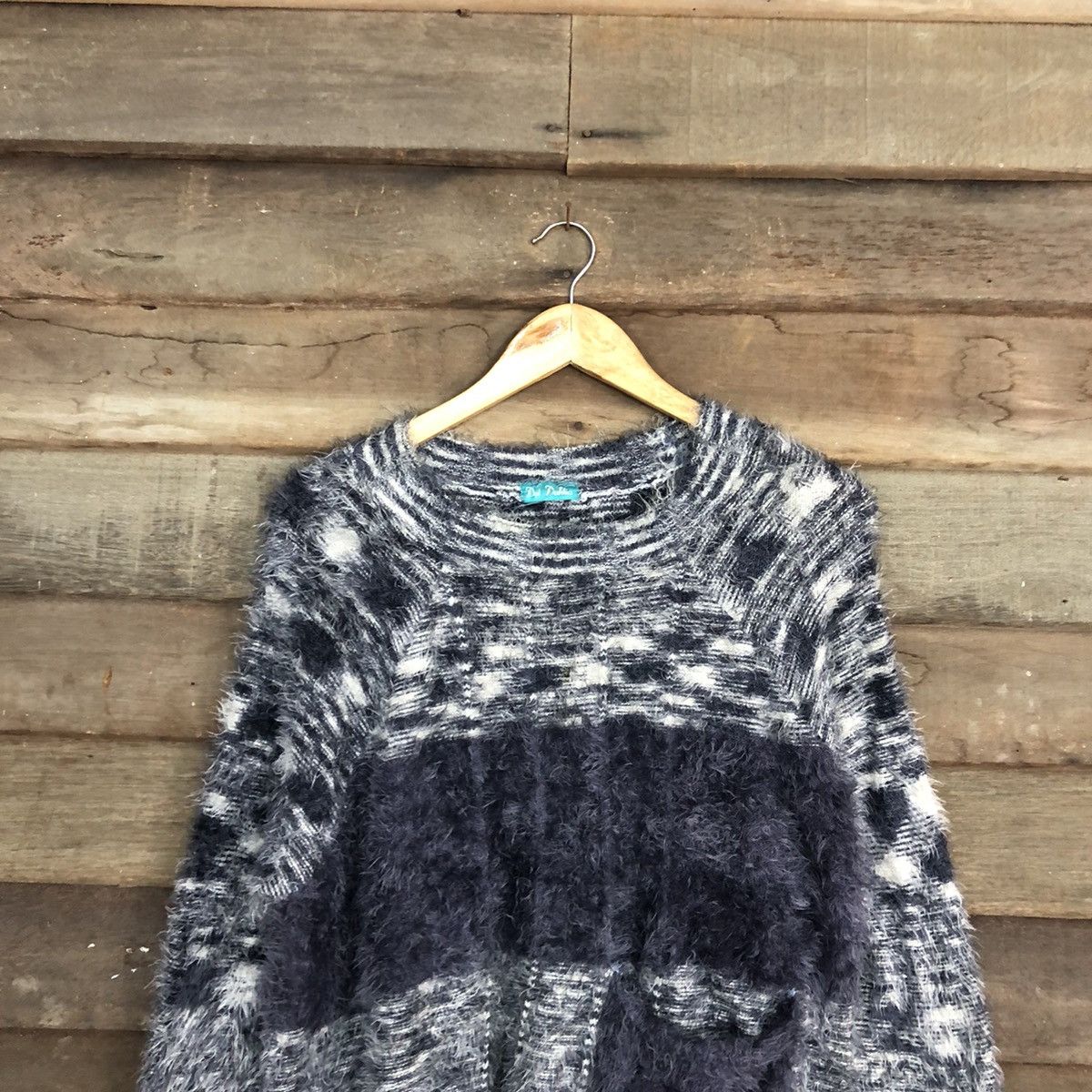 Homespun Knitwear × Japanese Brand Del Dahlia Grey Mohair Shag Shaggy fur Knitwear #c1039 Size M / US 6-8 / IT 42-44 - 9 Thumbnail