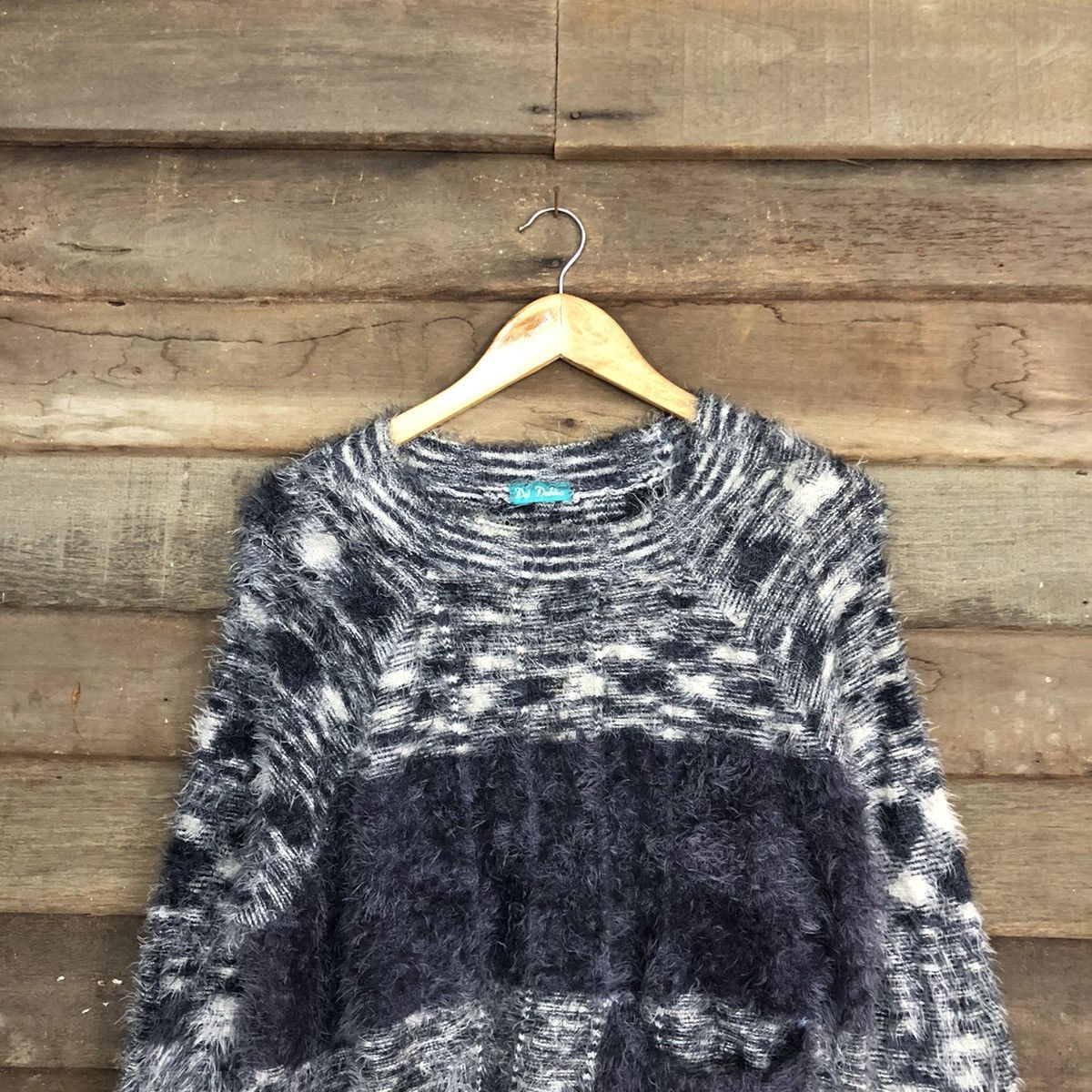 Homespun Knitwear × Japanese Brand Del Dahlia Grey Mohair Shag Shaggy fur Knitwear #c1039 Size M / US 6-8 / IT 42-44 - 2 Thumbnail