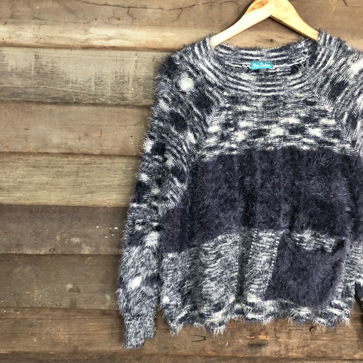 Homespun Knitwear × Japanese Brand Del Dahlia Grey Mohair Shag Shaggy fur Knitwear #c1039 Size M / US 6-8 / IT 42-44 - 7 Thumbnail