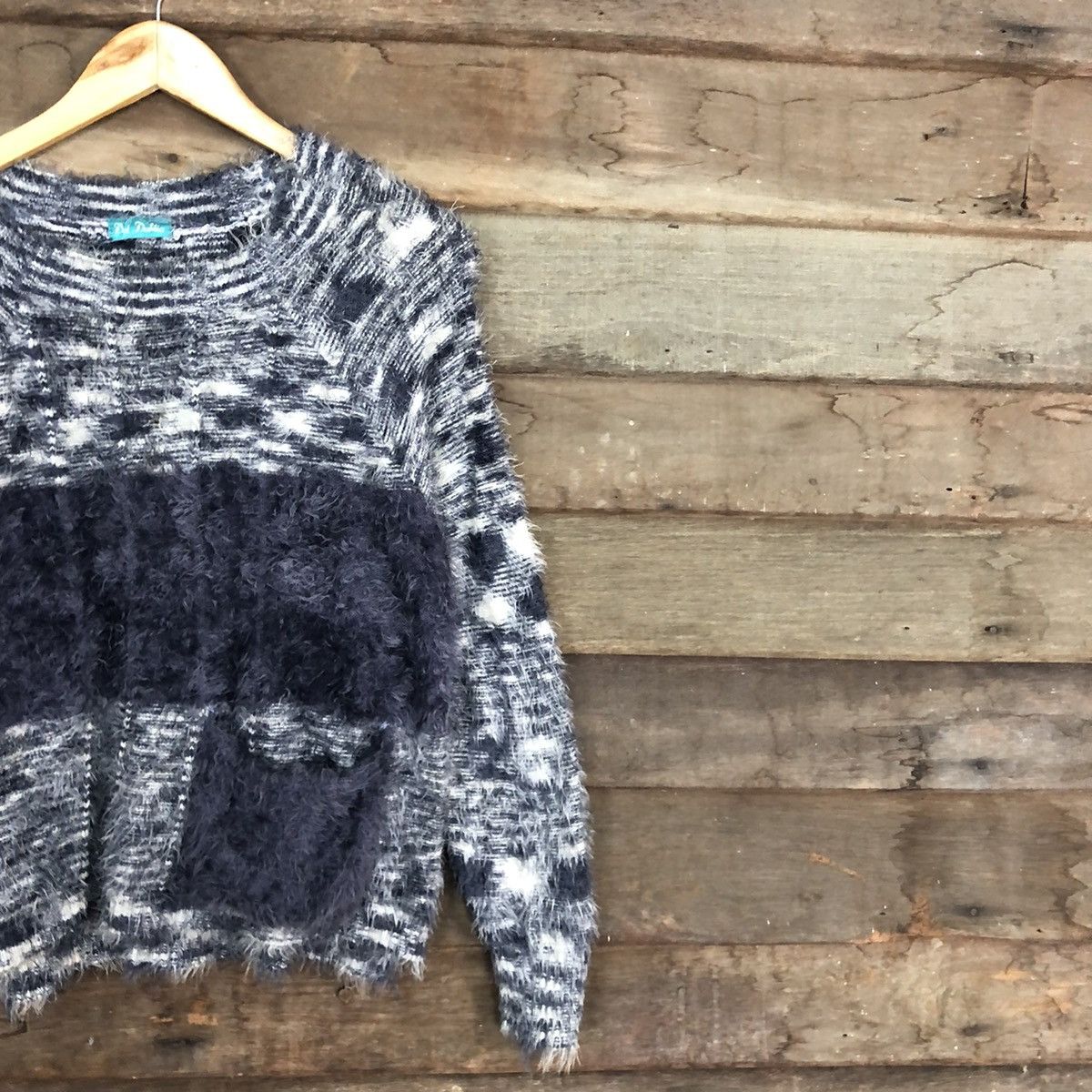Homespun Knitwear × Japanese Brand Del Dahlia Grey Mohair Shag Shaggy fur Knitwear #c1039 Size M / US 6-8 / IT 42-44 - 5 Thumbnail