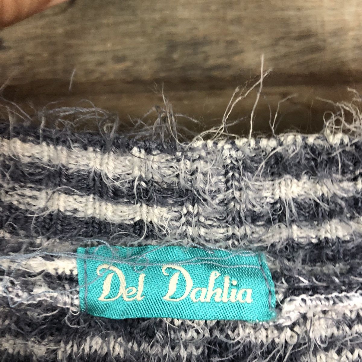 Homespun Knitwear × Japanese Brand Del Dahlia Grey Mohair Shag Shaggy fur Knitwear #c1039 Size M / US 6-8 / IT 42-44 - 10 Thumbnail