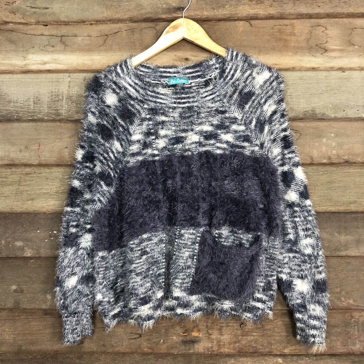 Homespun Knitwear × Japanese Brand Del Dahlia Grey Mohair Shag Shaggy fur Knitwear #c1039 Size M / US 6-8 / IT 42-44 - 8 Thumbnail