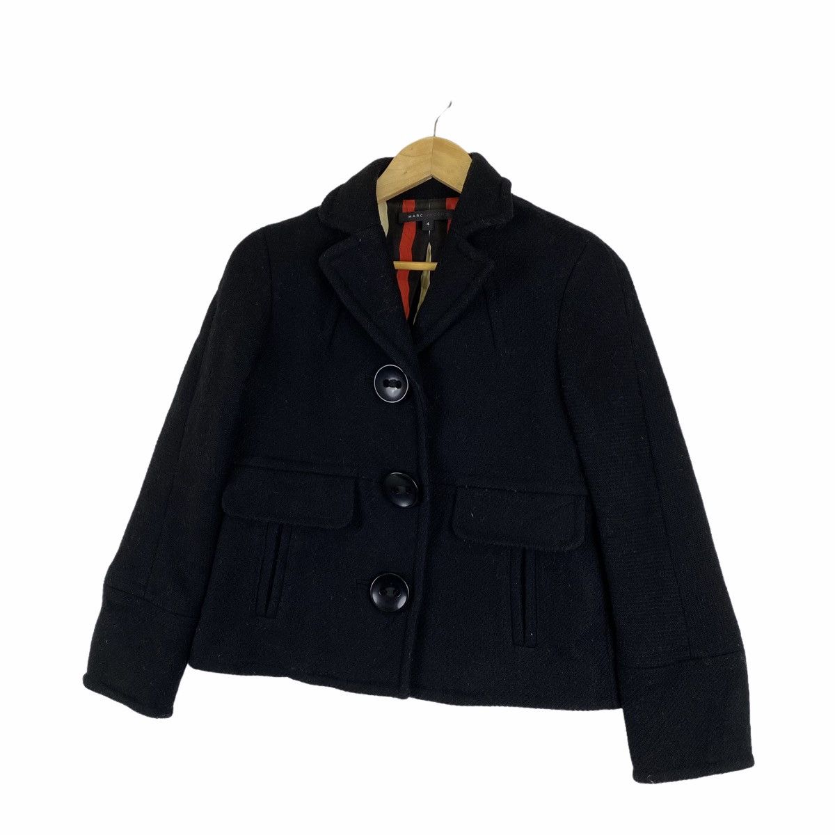 Marc Jacobs MARC JACOBS Casual Fashion Designer Wool Peacoat Jacket Size XS / US 0-2 / IT 36-38 - 4 Thumbnail