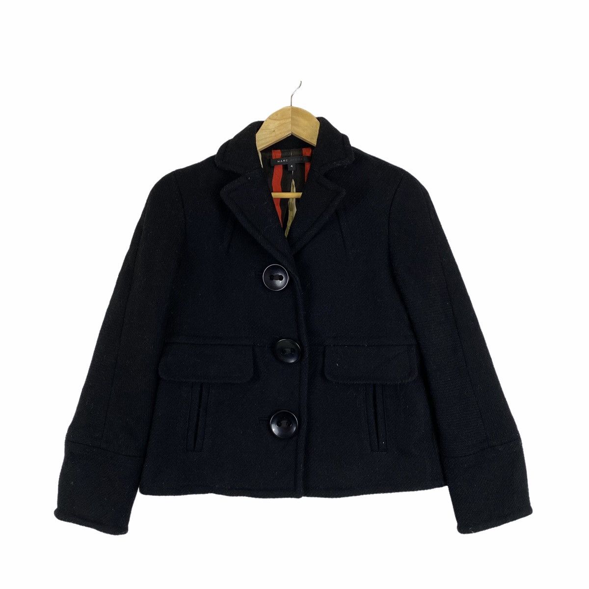 MARC JACOBS Casual Fashion Designer Wool Peacoat Jacket