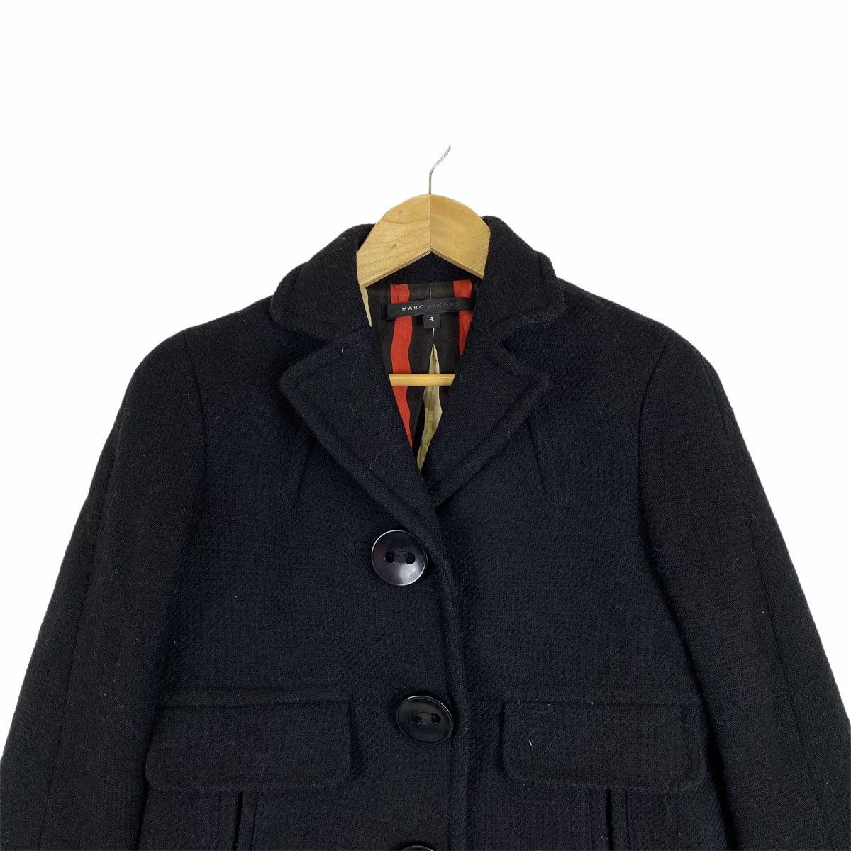 Marc Jacobs MARC JACOBS Casual Fashion Designer Wool Peacoat Jacket Size XS / US 0-2 / IT 36-38 - 5 Thumbnail