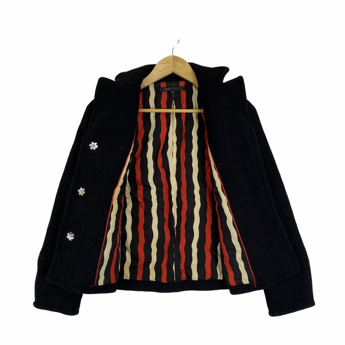 Marc Jacobs MARC JACOBS Casual Fashion Designer Wool Peacoat Jacket Size XS / US 0-2 / IT 36-38 - 3 Thumbnail