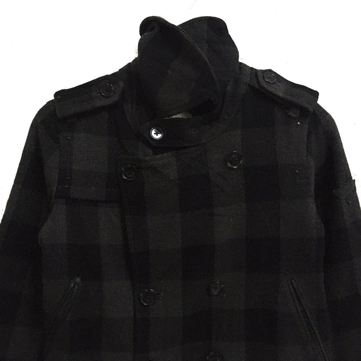 Diesel DIESEL Casual Sportswear Tartan Design Wool Peacoat Jacket Size US S / EU 44-46 / 1 - 6 Thumbnail