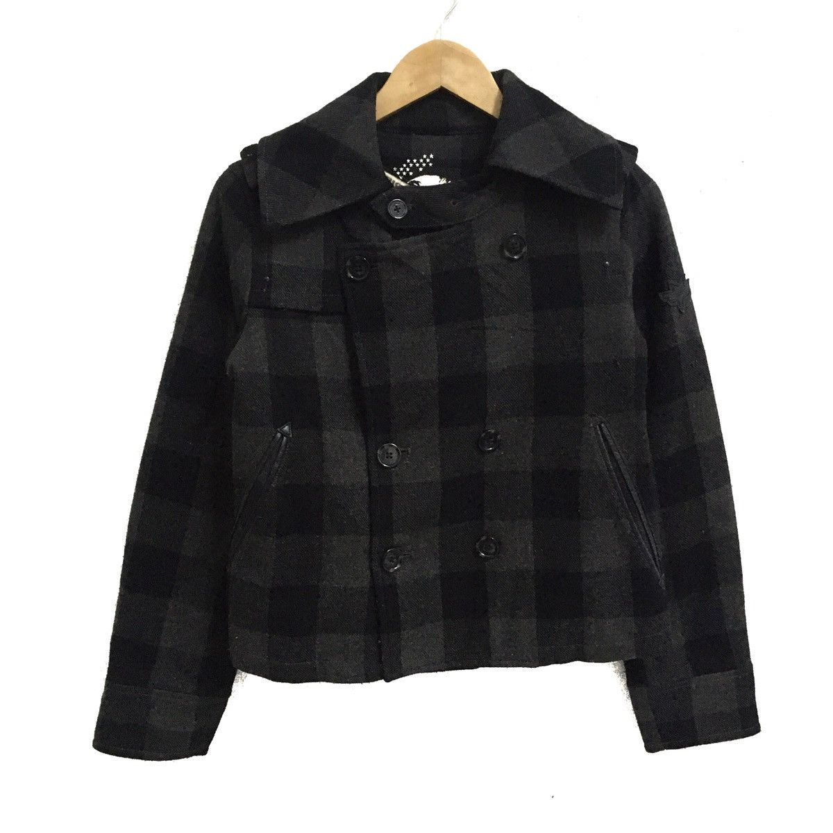 Diesel DIESEL Casual Sportswear Tartan Design Wool Peacoat Jacket Size US S / EU 44-46 / 1 - 1 Thumbnail