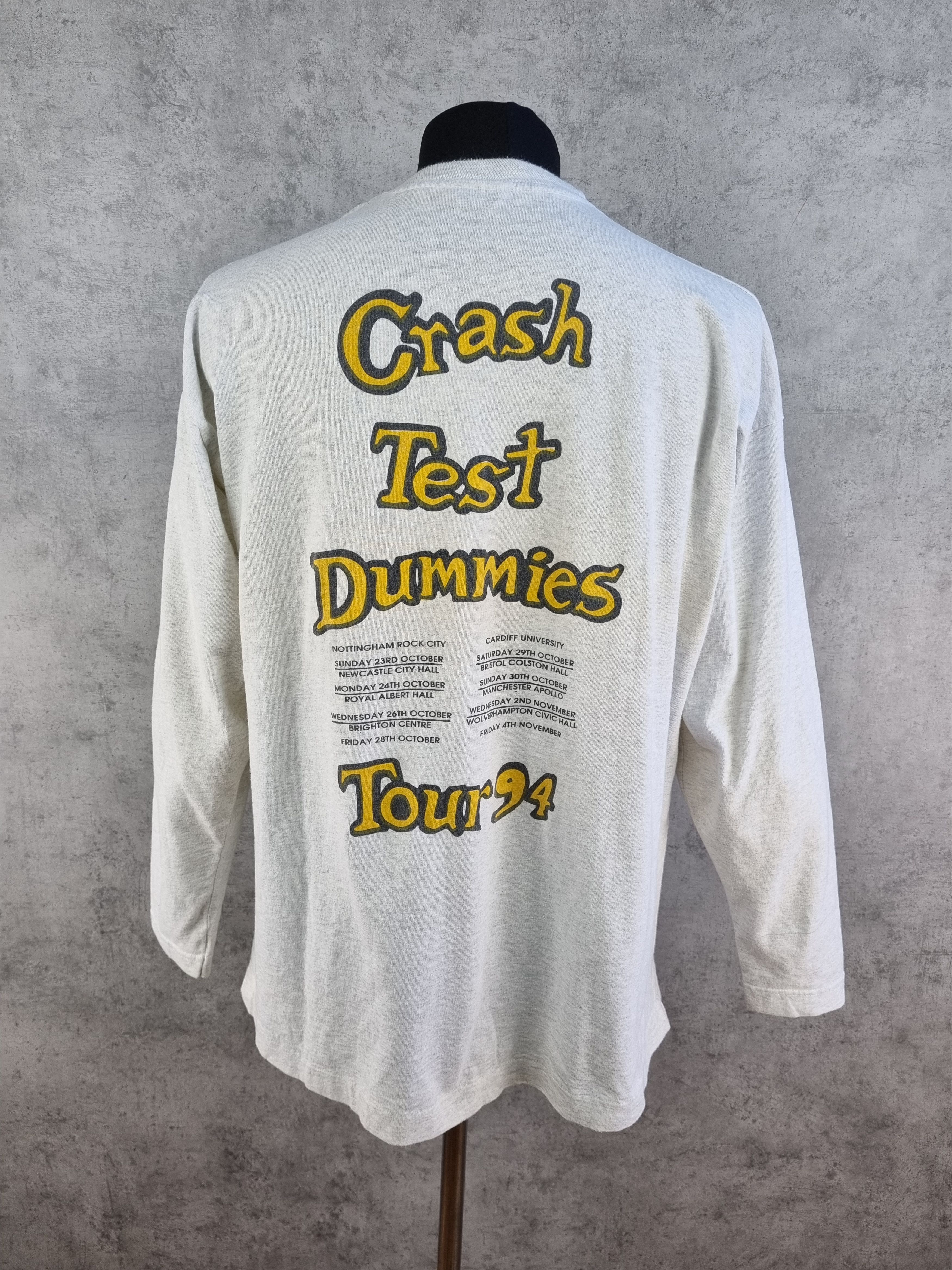 90s CRASH TEST DUMMIES Single Stitch Long Sleeve Tee shirt