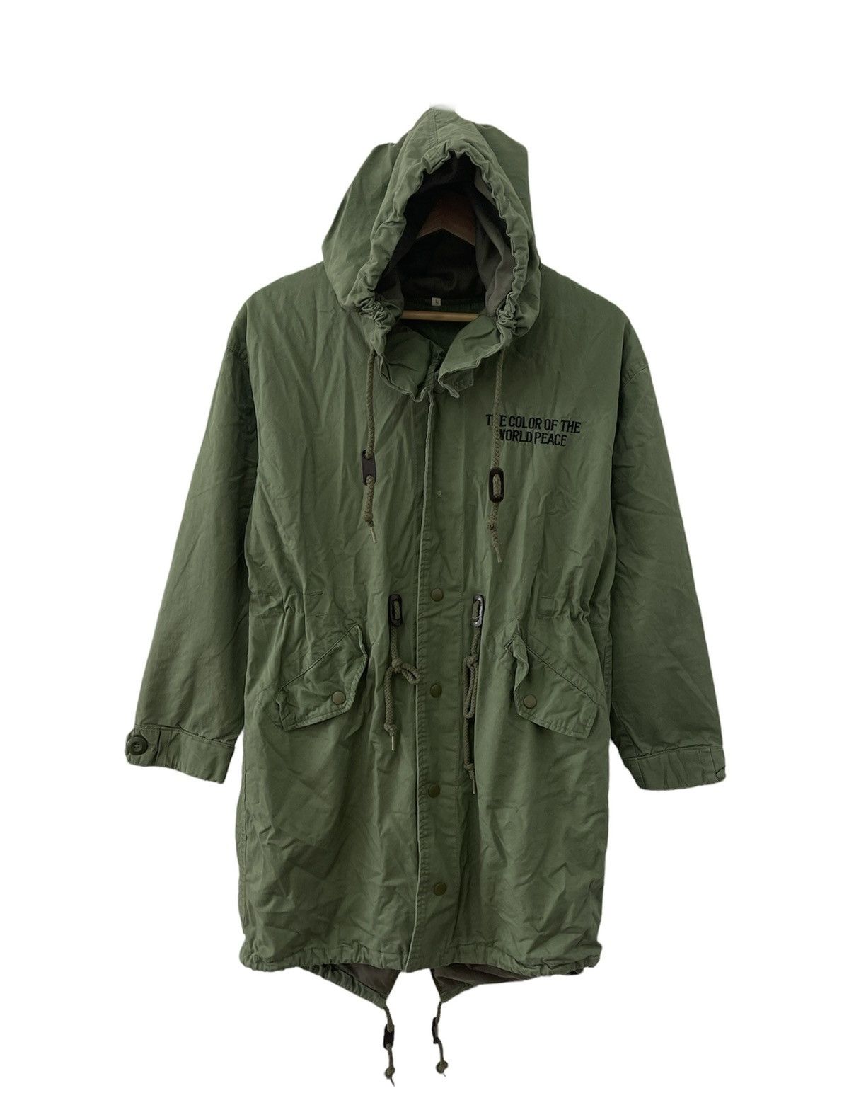 Japanese Brand × Vintage Vintage Our Lady Of Guedalupe Religion Big Logo Long Jacket Size US S / EU 44-46 / 1 - 3 Thumbnail