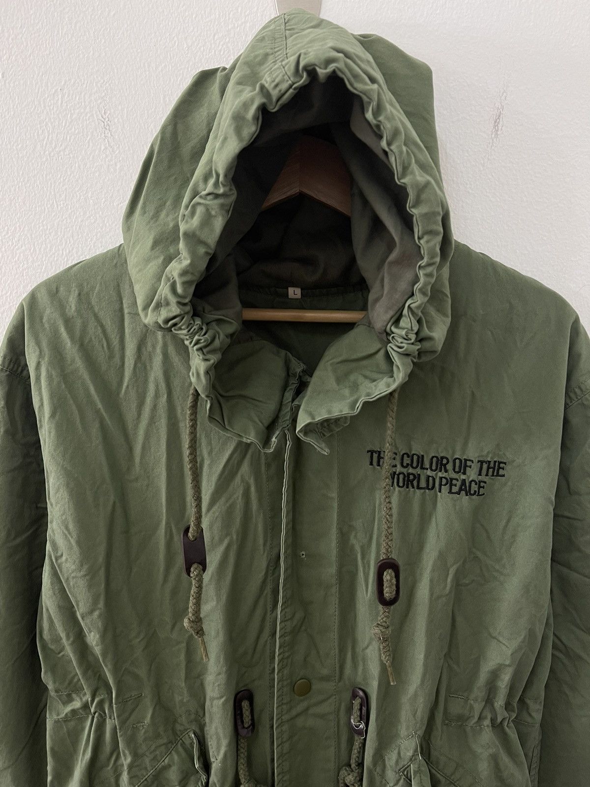 Japanese Brand × Vintage Vintage Our Lady Of Guedalupe Religion Big Logo Long Jacket Size US S / EU 44-46 / 1 - 4 Thumbnail