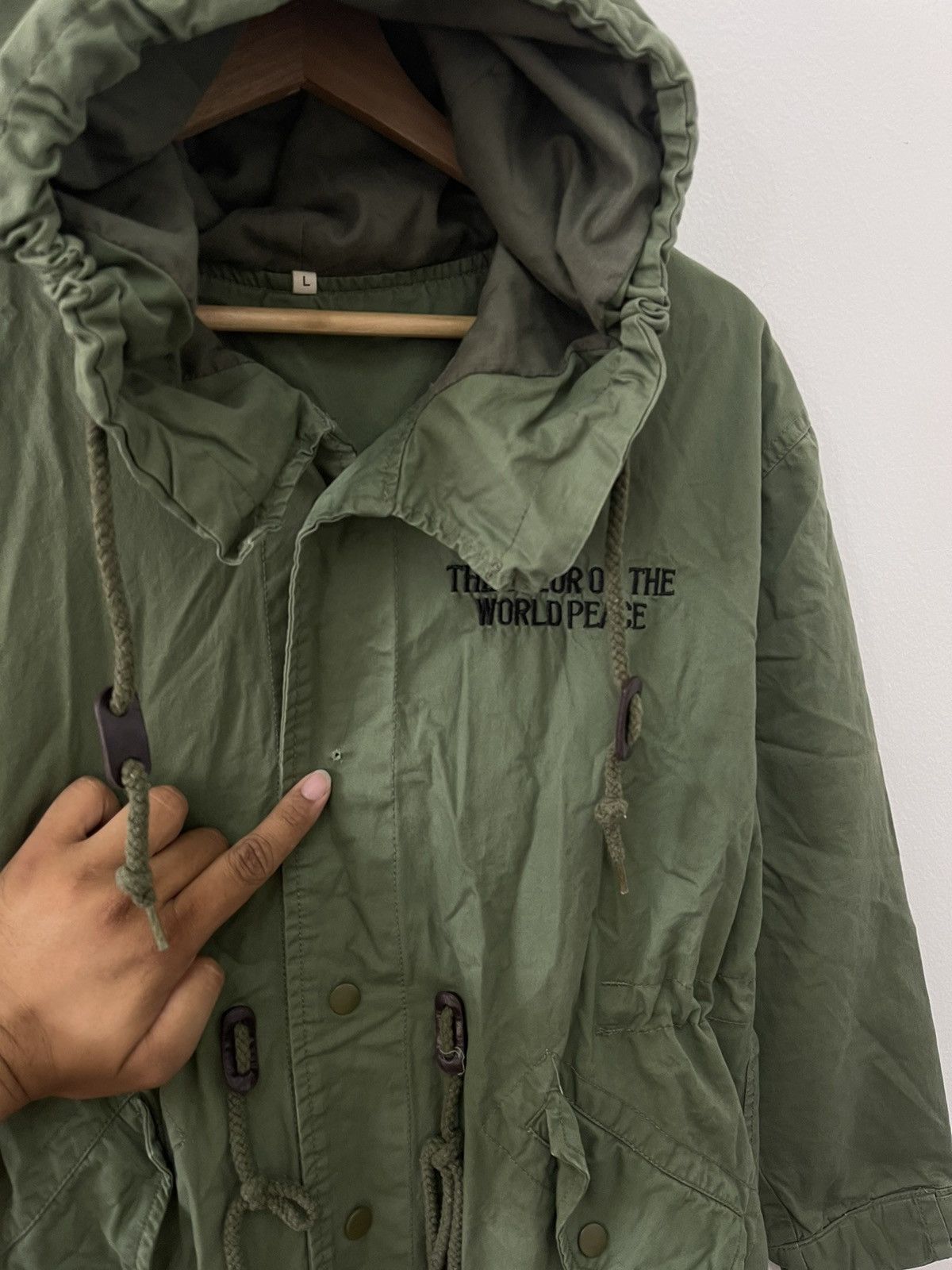 Japanese Brand × Vintage Vintage Our Lady Of Guedalupe Religion Big Logo Long Jacket Size US S / EU 44-46 / 1 - 8 Thumbnail