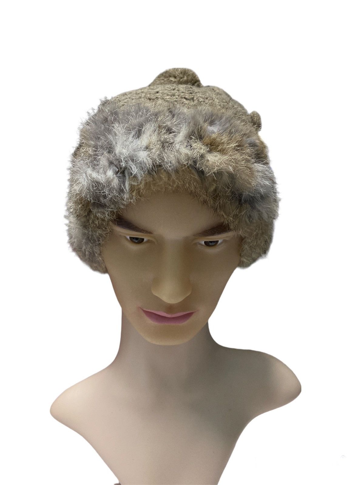 image of Hats Memar Rabbit Hair Wool Beanie Hat / Snow Cap in Brown, Men's