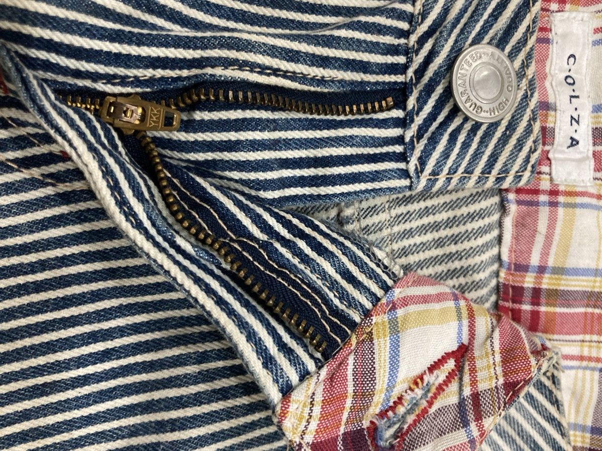 Japanese Brand Hickory Stripe Patched Distressed Denim Size US 30 / EU 46 - 8 Thumbnail