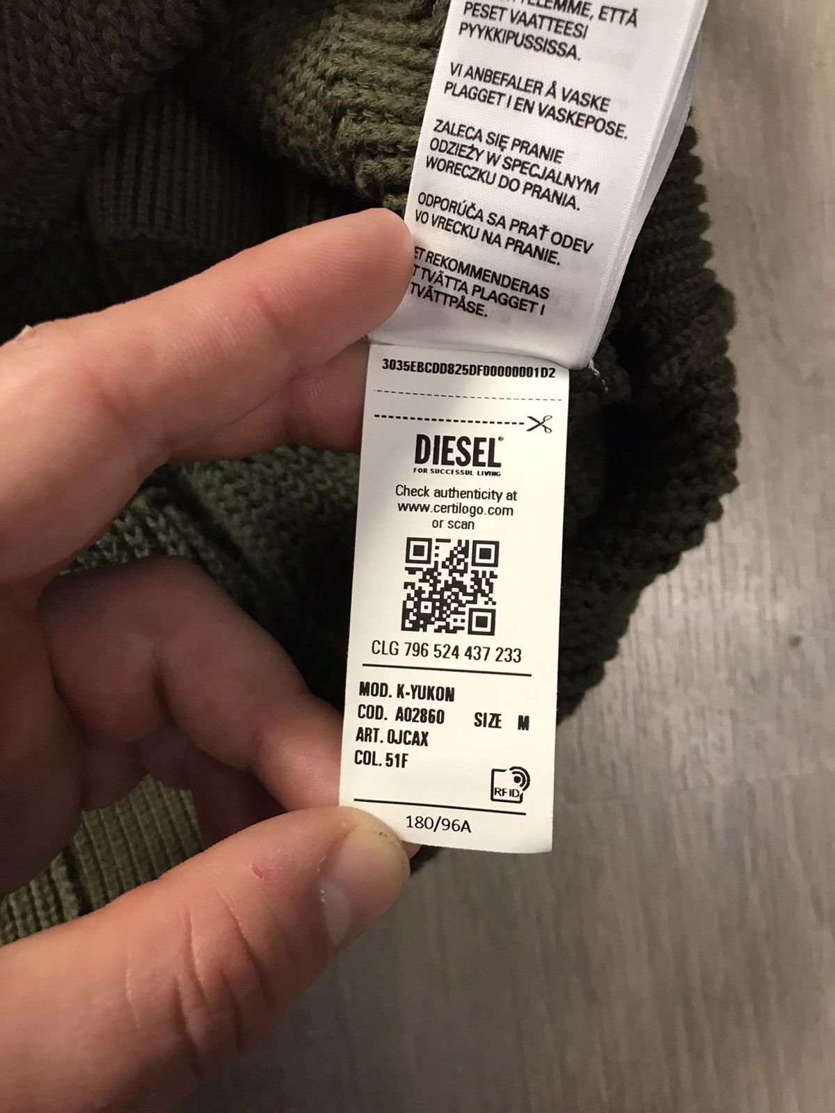 Diesel × Diesel Black Gold Diesel K-Yukon sweaters knitwear size M Size US M / EU 48-50 / 2 - 12 Thumbnail