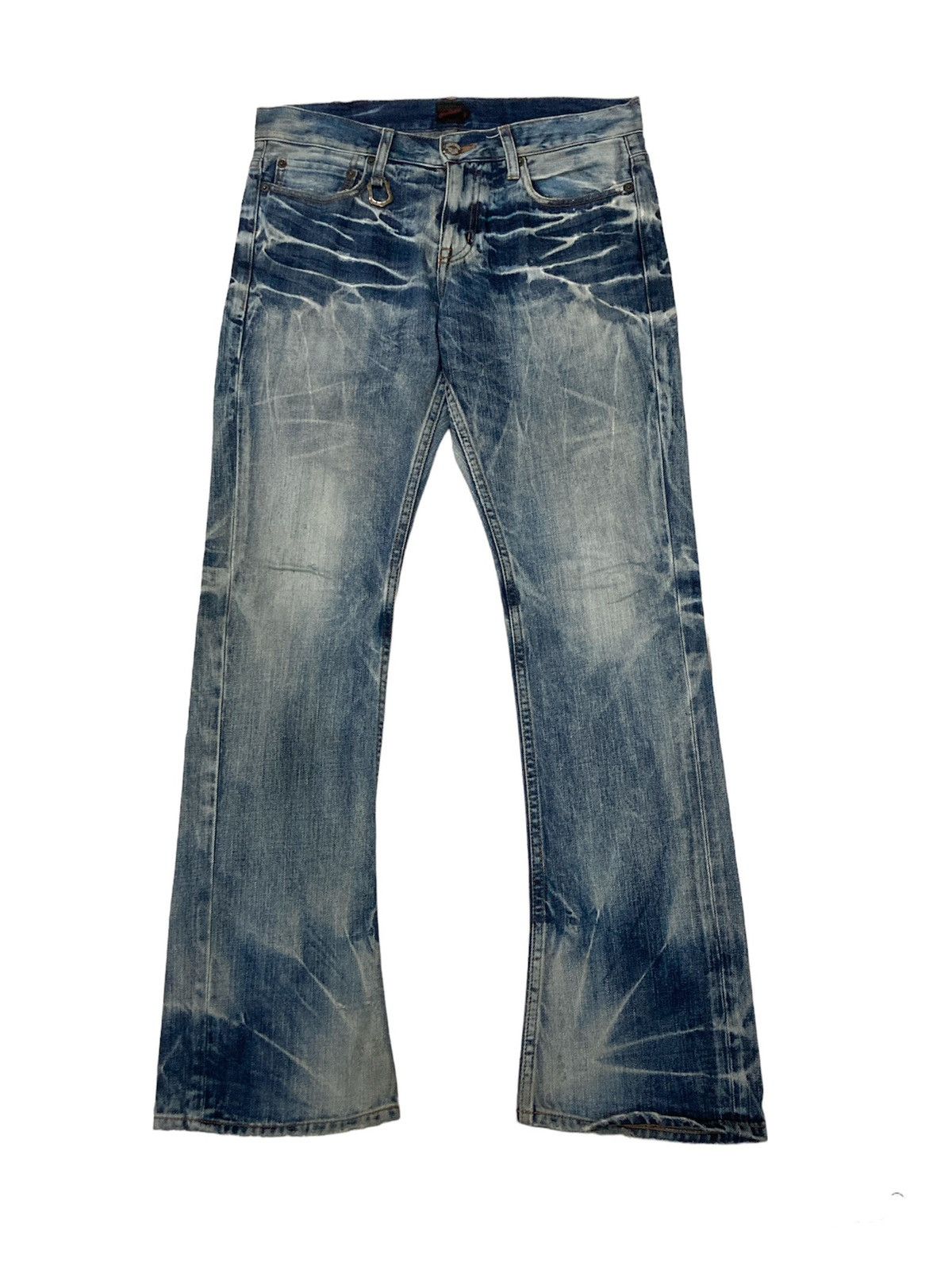 image of Distressed Denim x Jack Rose Jackrose Rusty Flare Streetwear Denim in Blue, Men's (Size 33)