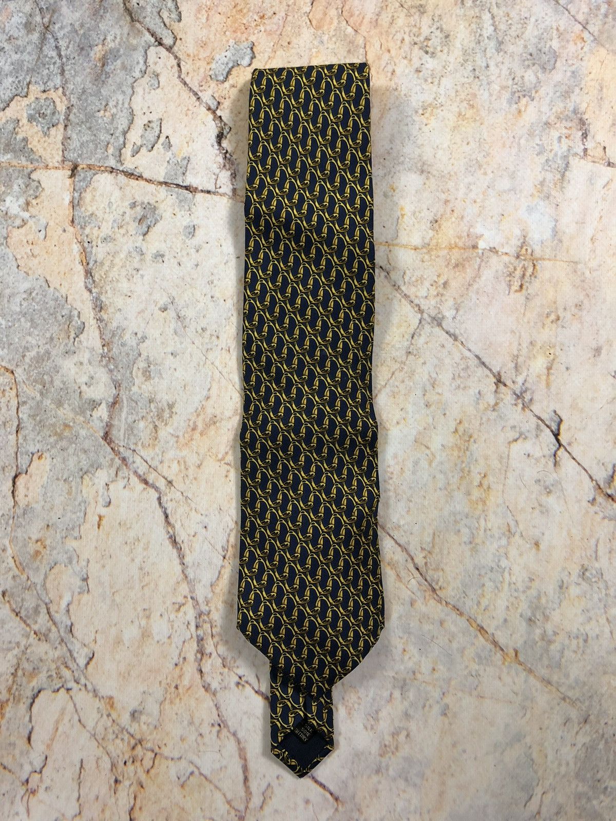 Gucci × Vintage Gucci vintage rare chain silk tie Size ONE SIZE - 4 Thumbnail