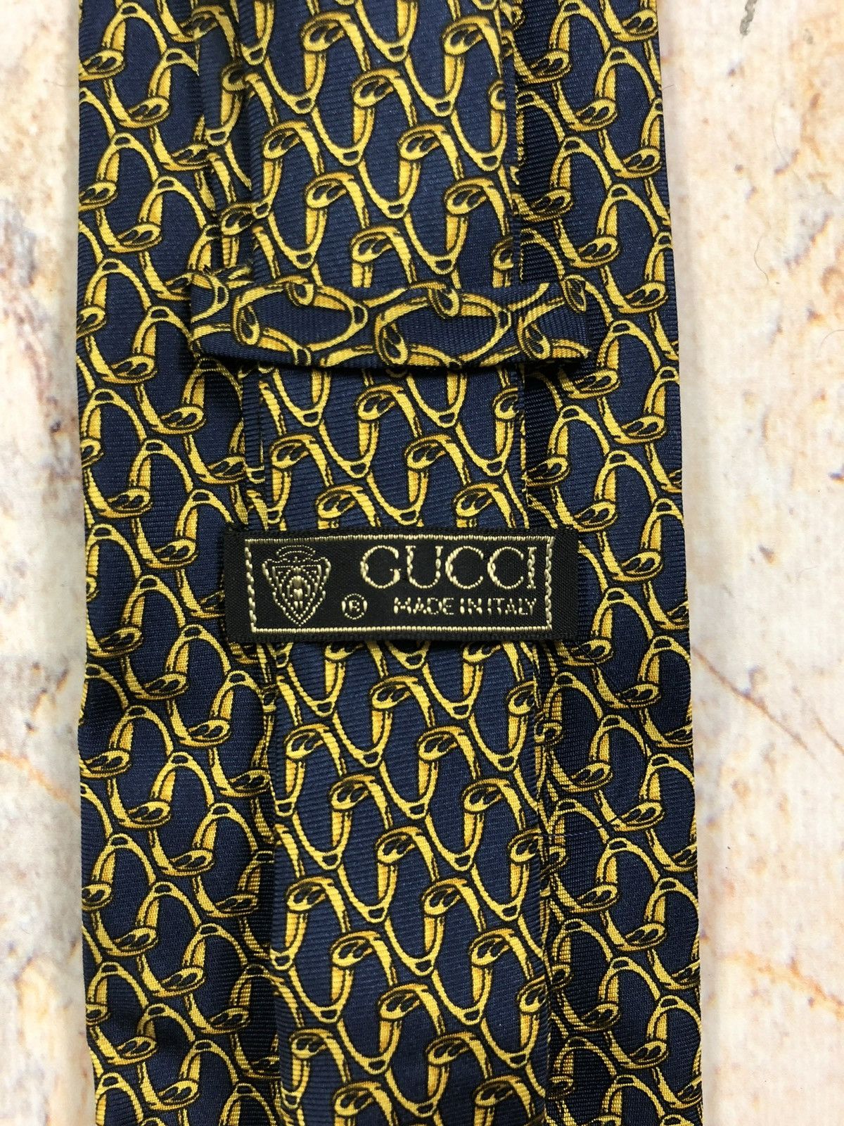 Gucci × Vintage Gucci vintage rare chain silk tie Size ONE SIZE - 1 Thumbnail