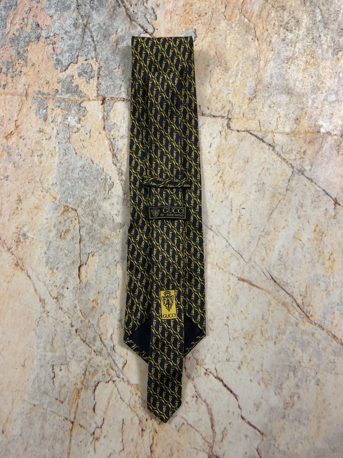Gucci × Vintage Gucci vintage rare chain silk tie Size ONE SIZE - 2 Thumbnail