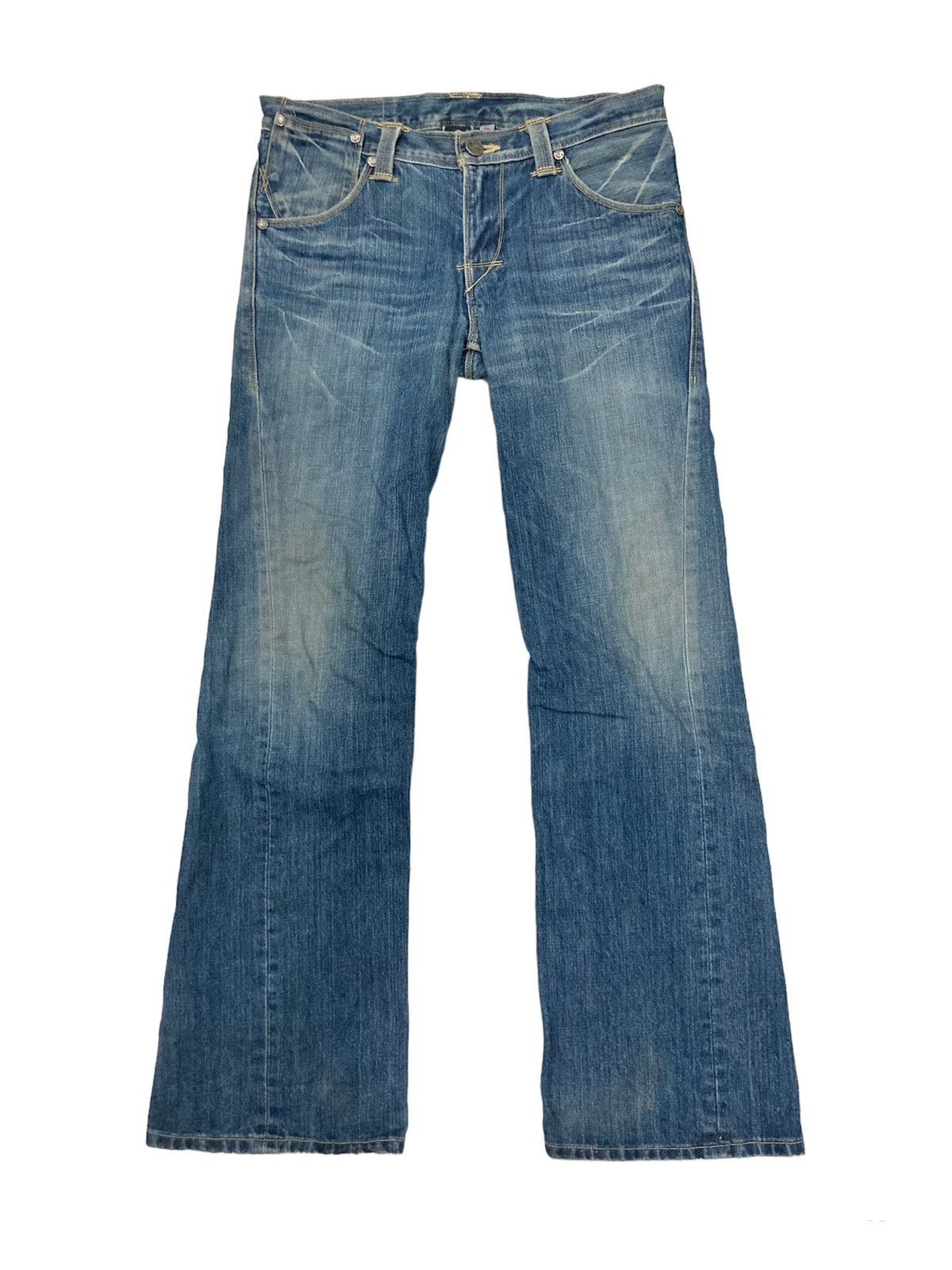 Image of Distressed Denim x Levis Vintage Clothing Vintage Levis Engineered Twisted Flare Denim in Blue (Siz