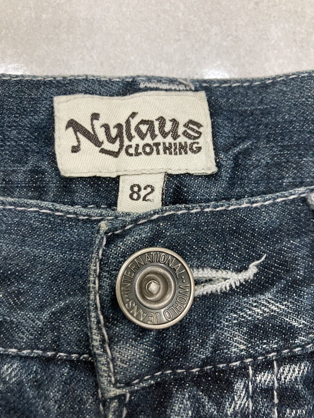 If Six Was Nine Rare Nylaus Distressed Rusty Flare Denim Size US 30 / EU 46 - 9 Thumbnail