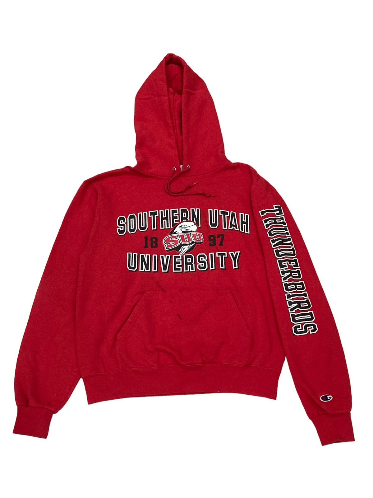 image of Champion Southern Utah University Hoodie in Red, Men's (Size Small)