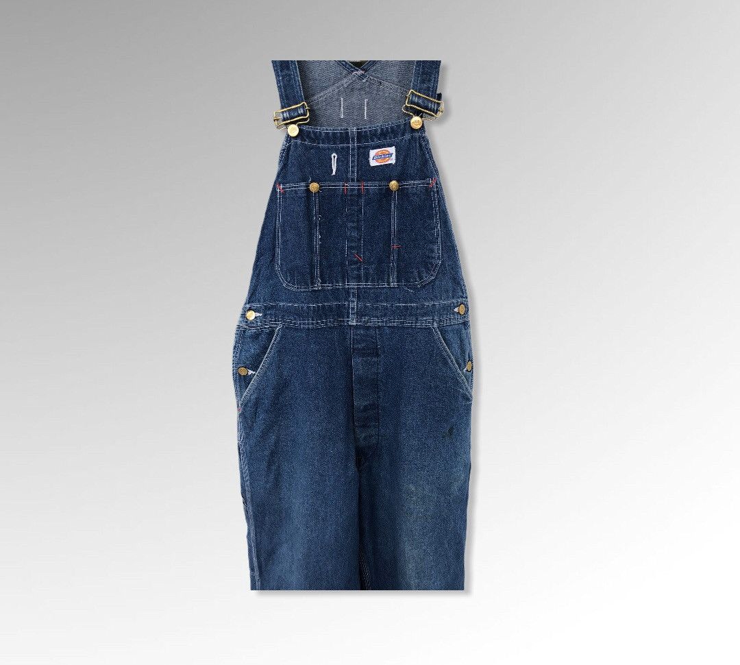 Dickies Vintage Dickies Denim Workers Overall Size US 33 - 1 Thumbnail