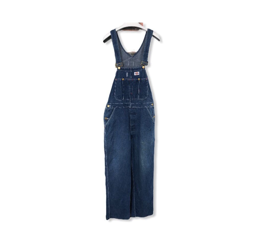 Dickies Vintage Dickies Denim Workers Overall Size US 33 - 2 Thumbnail