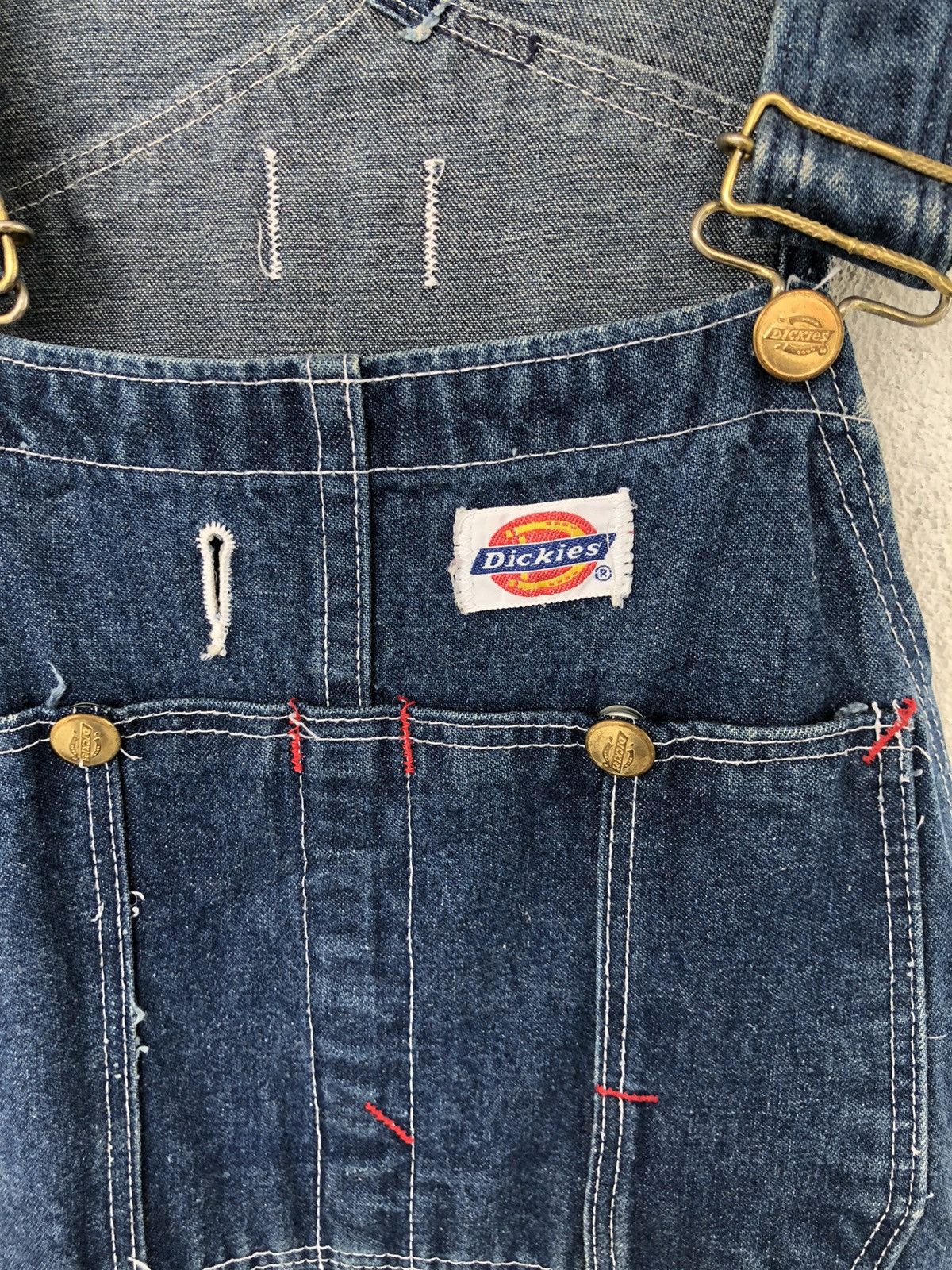 Dickies Vintage Dickies Denim Workers Overall Size US 33 - 8 Thumbnail
