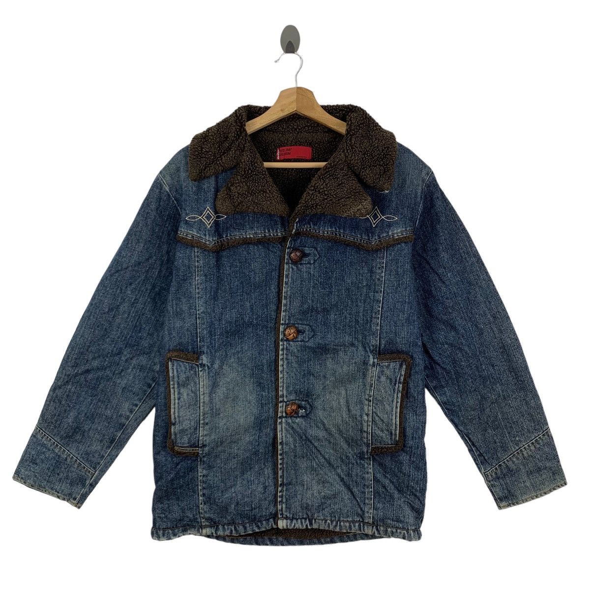 Levi's × Vintage Vintage Levis Red Tab Denim Sherpa Jacket Size US M / EU 48-50 / 2 - 1 Thumbnail