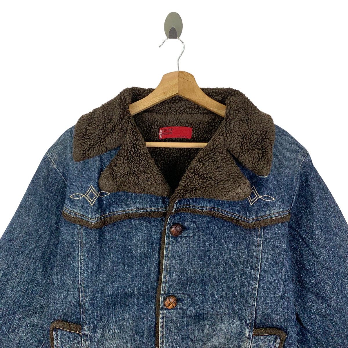 Levi's × Vintage Vintage Levis Red Tab Denim Sherpa Jacket Size US M / EU 48-50 / 2 - 2 Thumbnail
