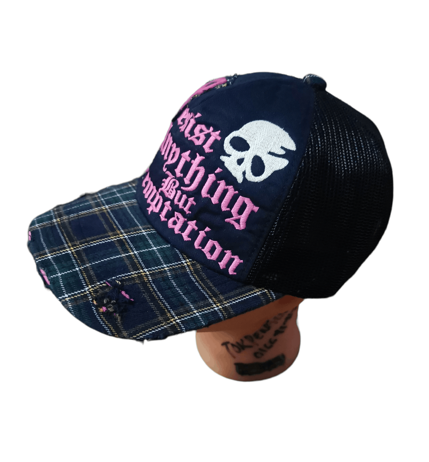 Vintage Vintage Trucker 'Resist Anything But Temptation' Embroidery Size ONE SIZE - 3 Thumbnail