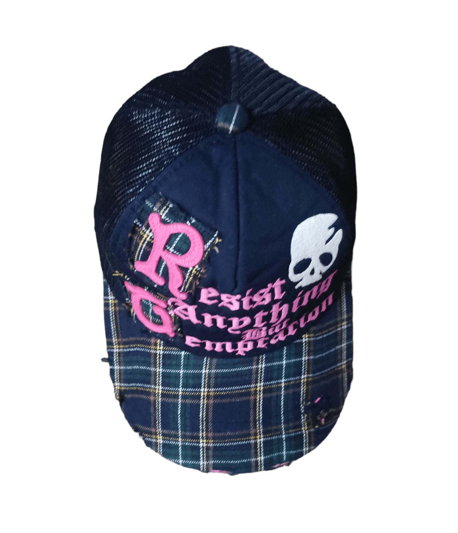 Vintage Vintage Trucker 'Resist Anything But Temptation' Embroidery Size ONE SIZE - 4 Thumbnail
