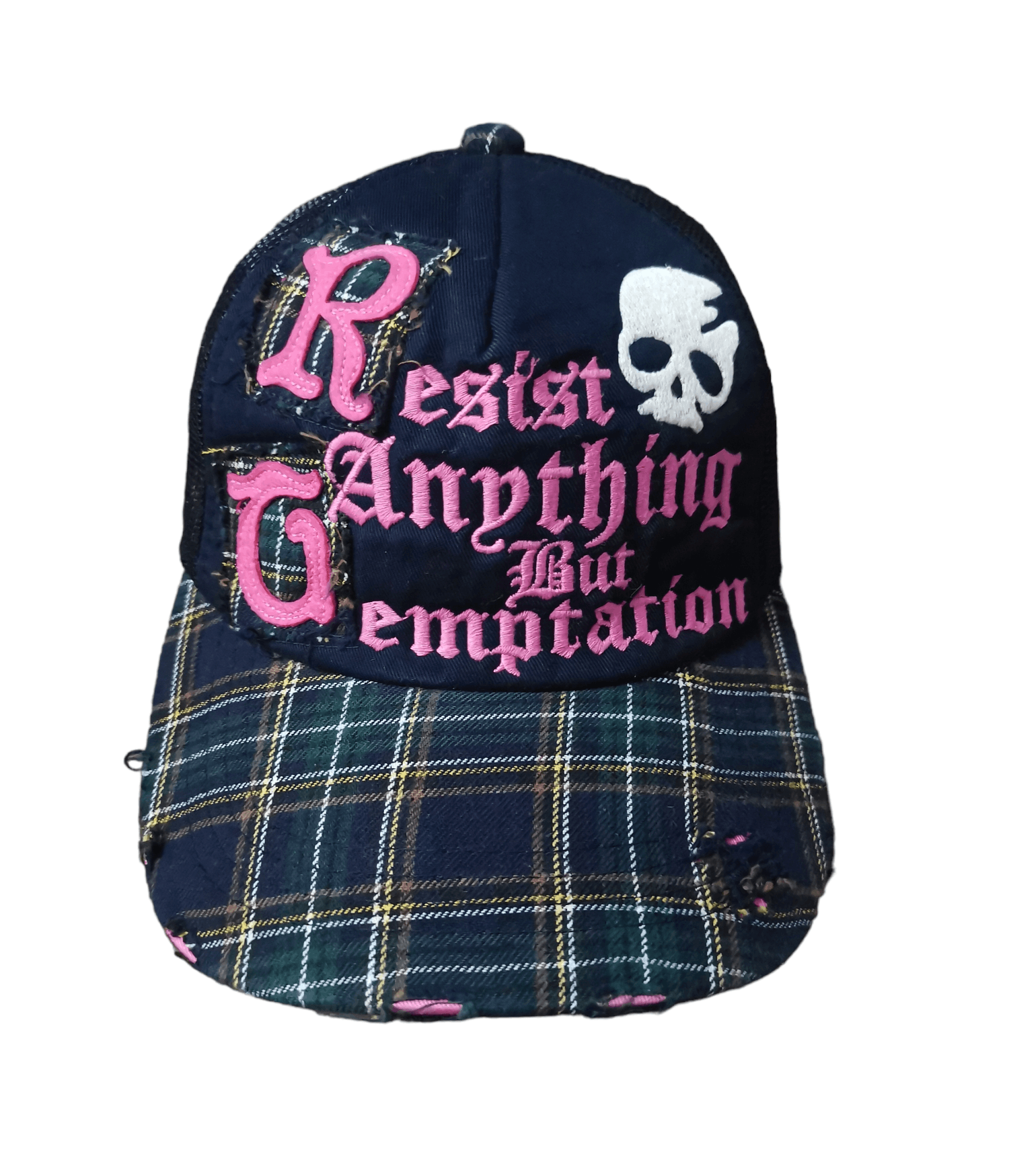 Vintage Vintage Trucker 'Resist Anything But Temptation' Embroidery Size ONE SIZE - 1 Thumbnail