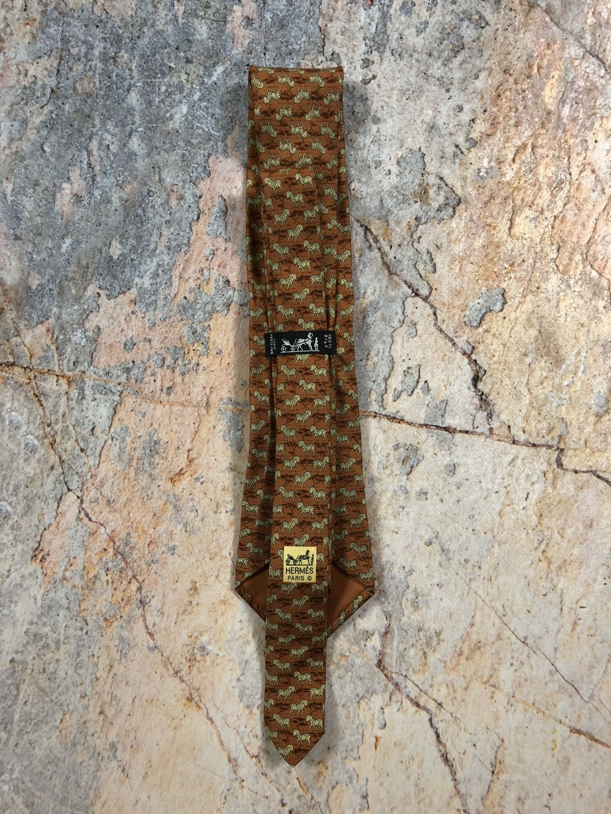 Hermes Hermes silk tie animal zebra Size ONE SIZE - 2 Thumbnail