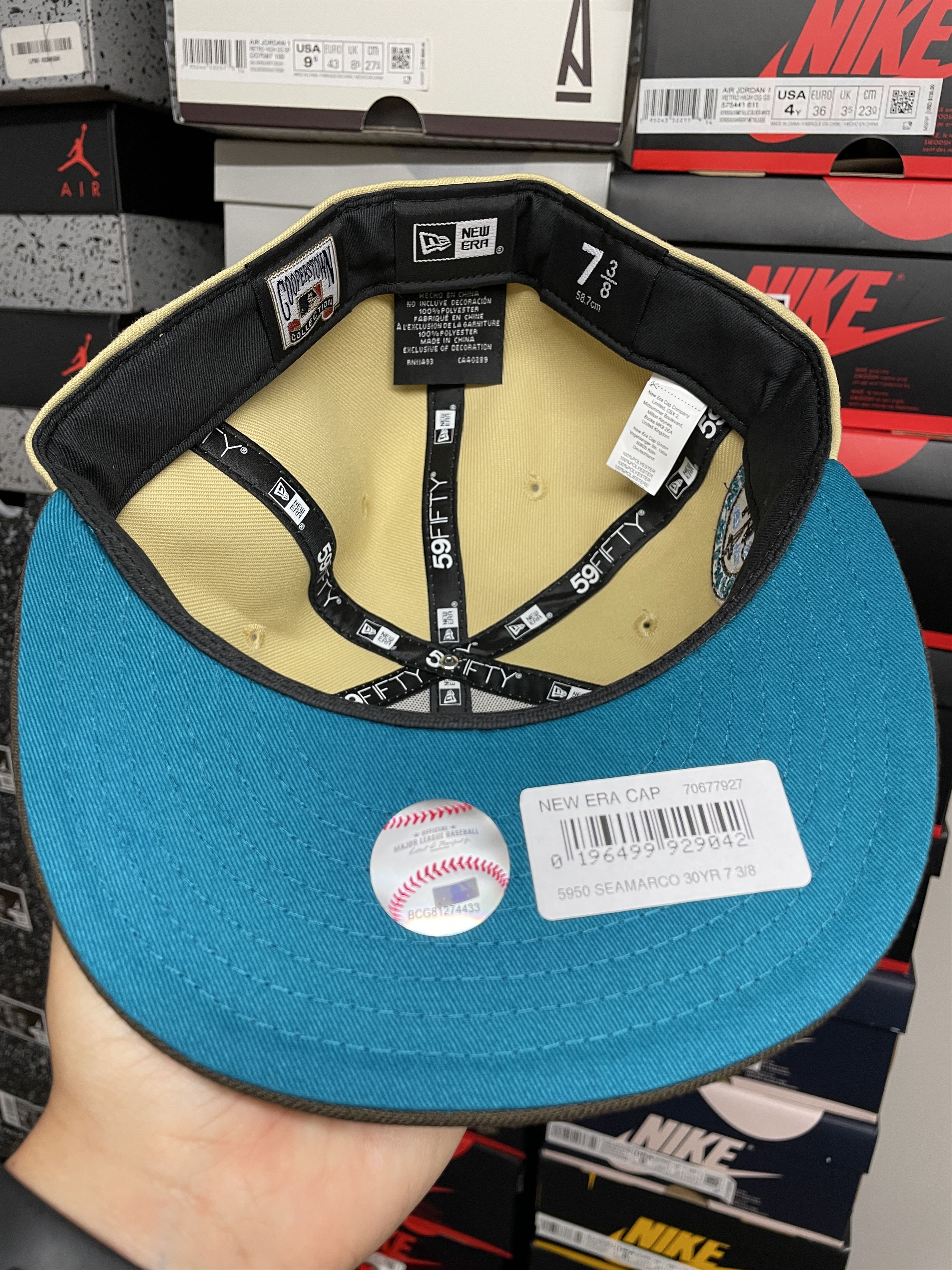 MLB × New Era 7 3/8 Worlds Fair Seattle Mariners Two Tone 30th Regulatory Size ONE SIZE - 6 Thumbnail
