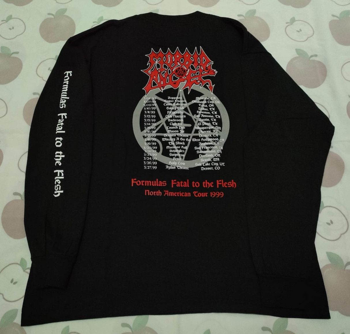 Band Tees Morbid Angel Fatal Formulas American Tour 1999 Size US XL / EU 56 / 4 - 6 Thumbnail