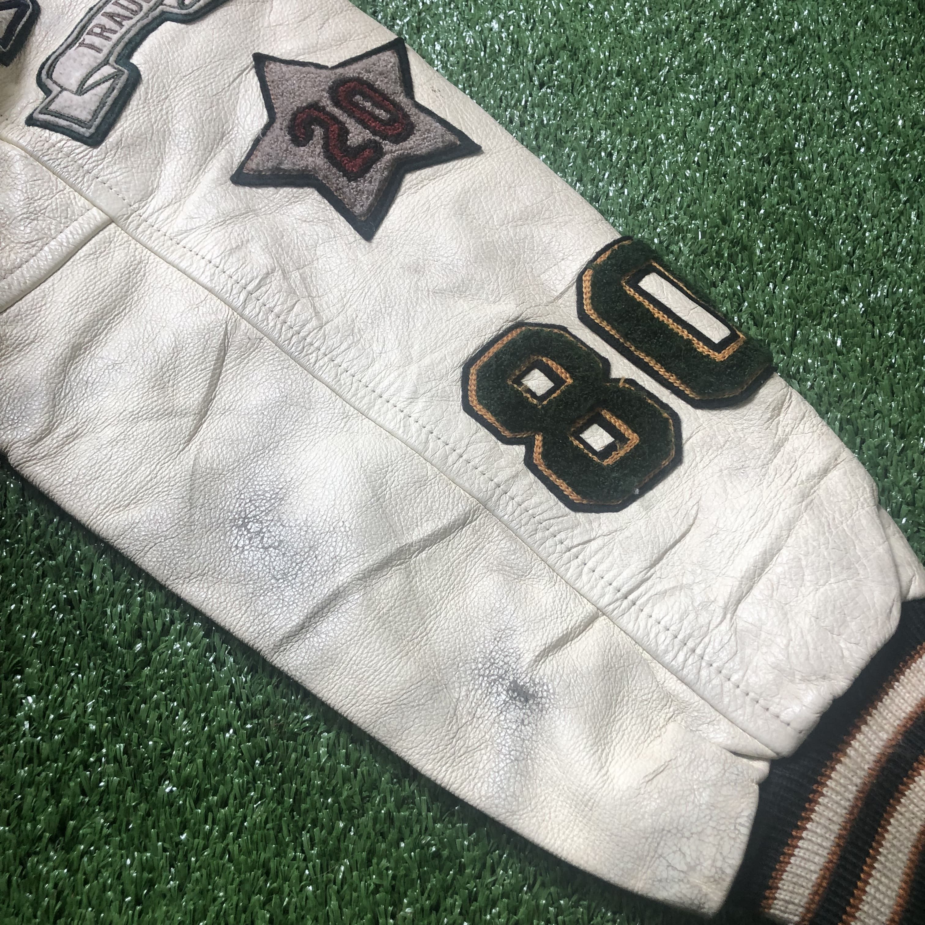 Vintage Vintage Ixi:z Baseball Hybrid Leather Varsity Jacket Size US L / EU 52-54 / 3 - 10 Thumbnail