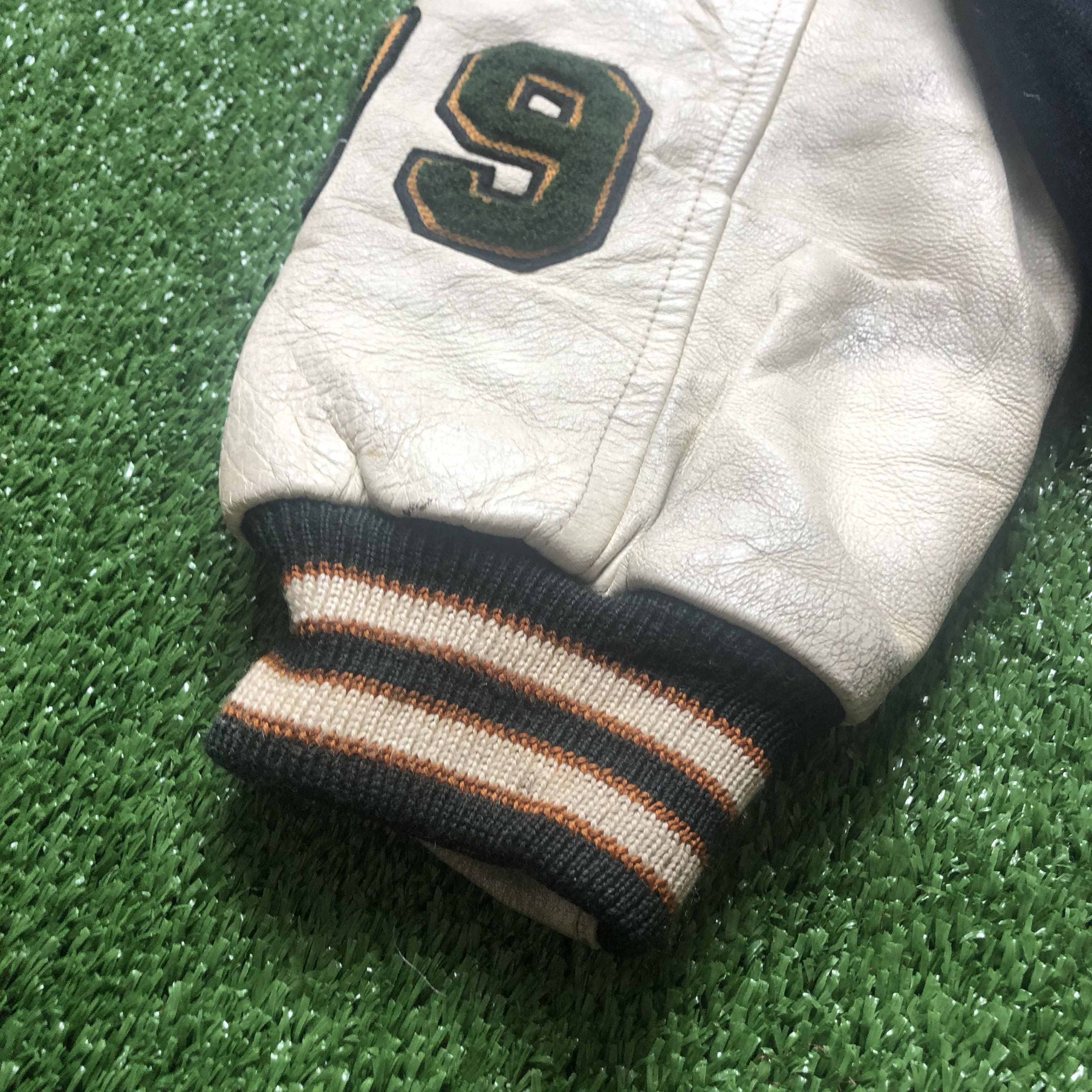 Vintage Vintage Ixi:z Baseball Hybrid Leather Varsity Jacket Size US L / EU 52-54 / 3 - 12 Thumbnail