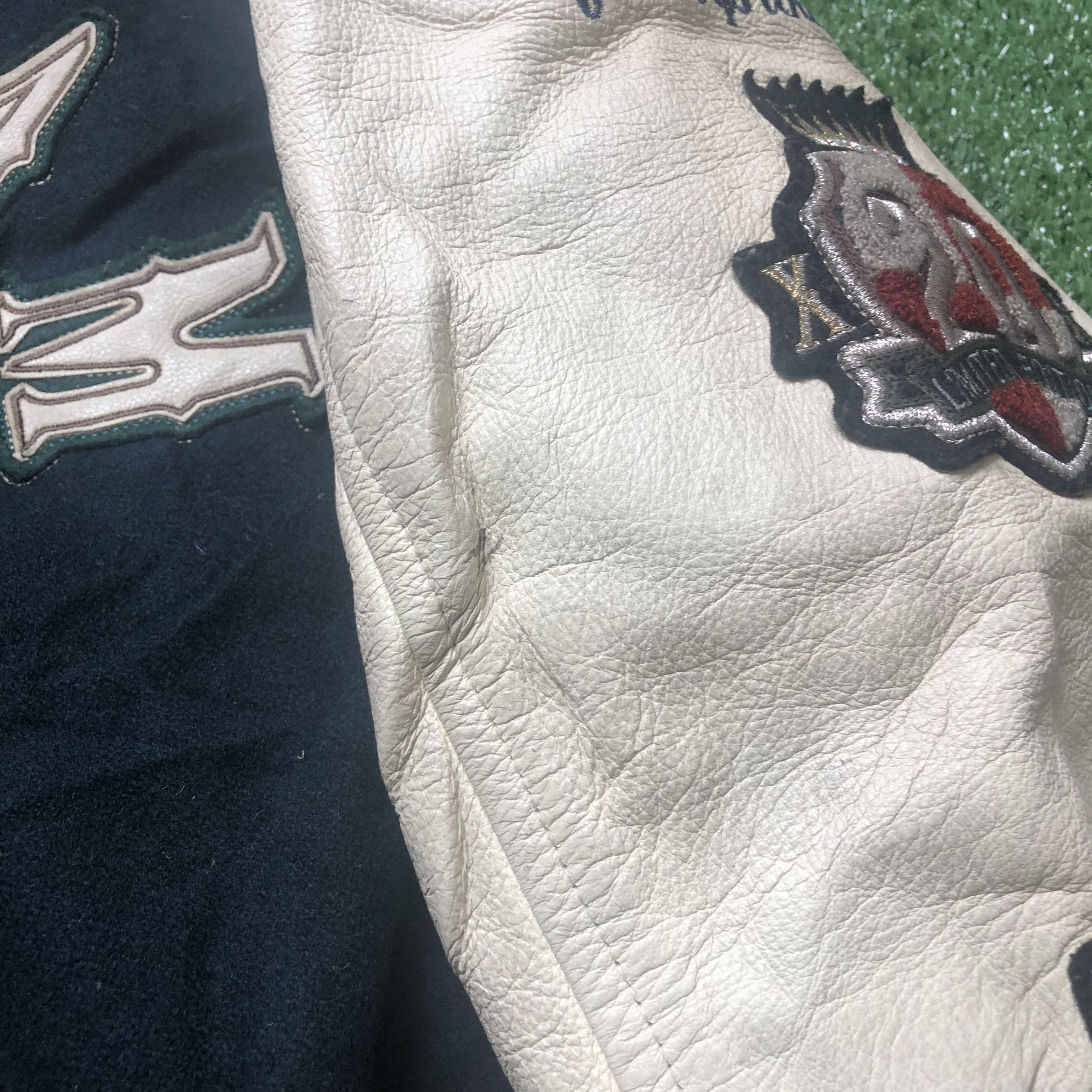 Vintage Vintage Ixi:z Baseball Hybrid Leather Varsity Jacket Size US L / EU 52-54 / 3 - 11 Thumbnail