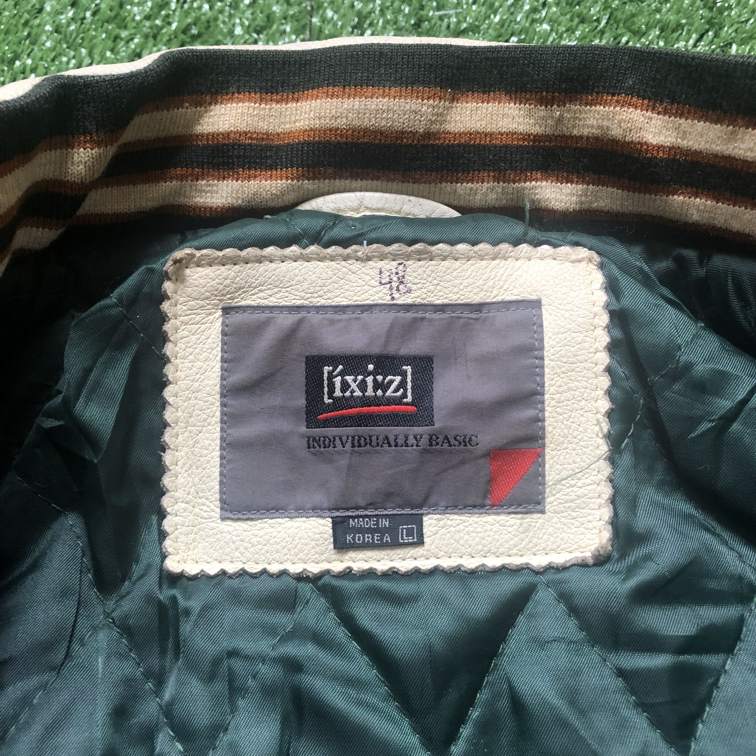 Vintage Vintage Ixi:z Baseball Hybrid Leather Varsity Jacket Size US L / EU 52-54 / 3 - 14 Thumbnail