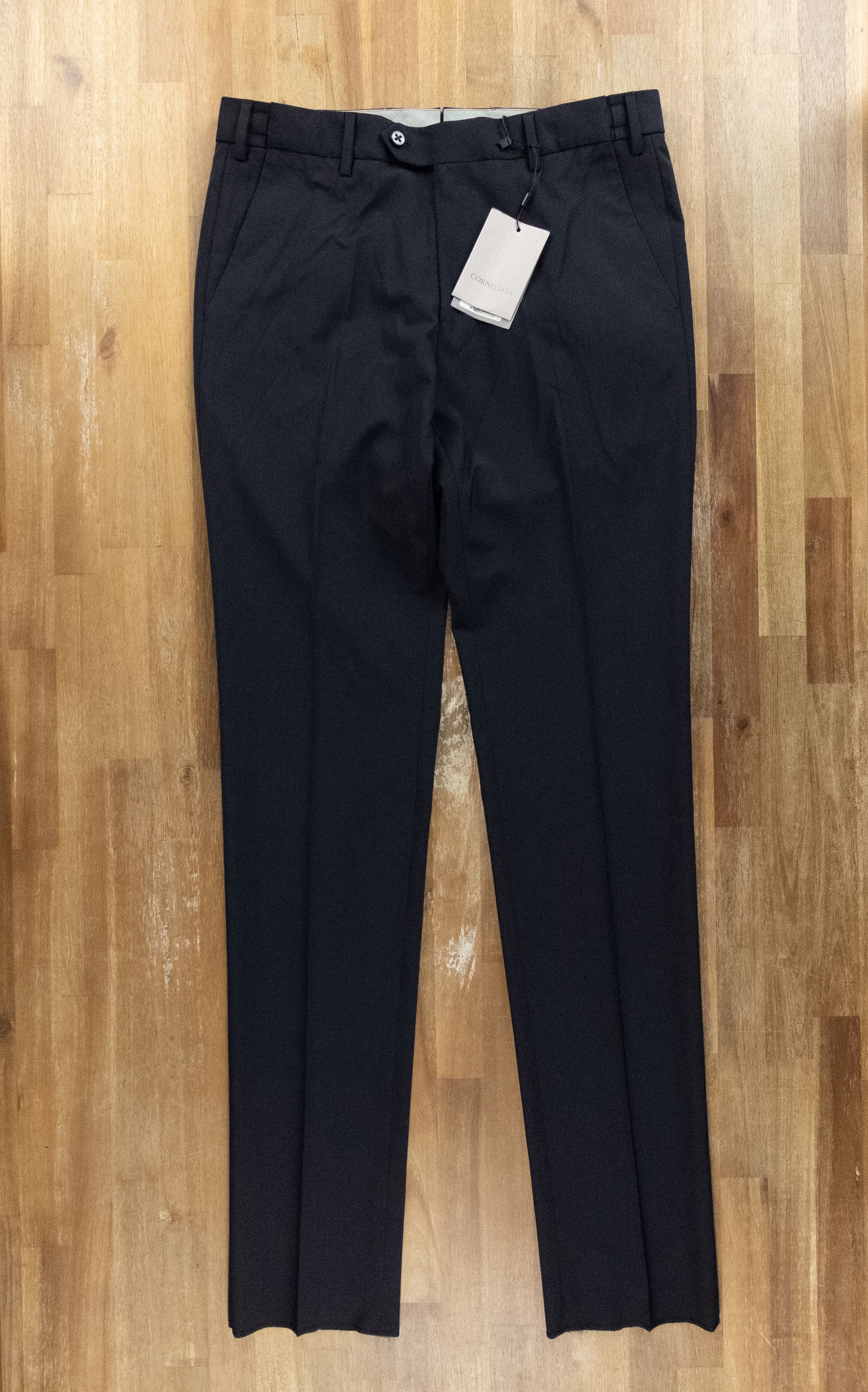 image of Corneliani Navy Blue Wool Dress Pants Trousers 32 Us, Men's
