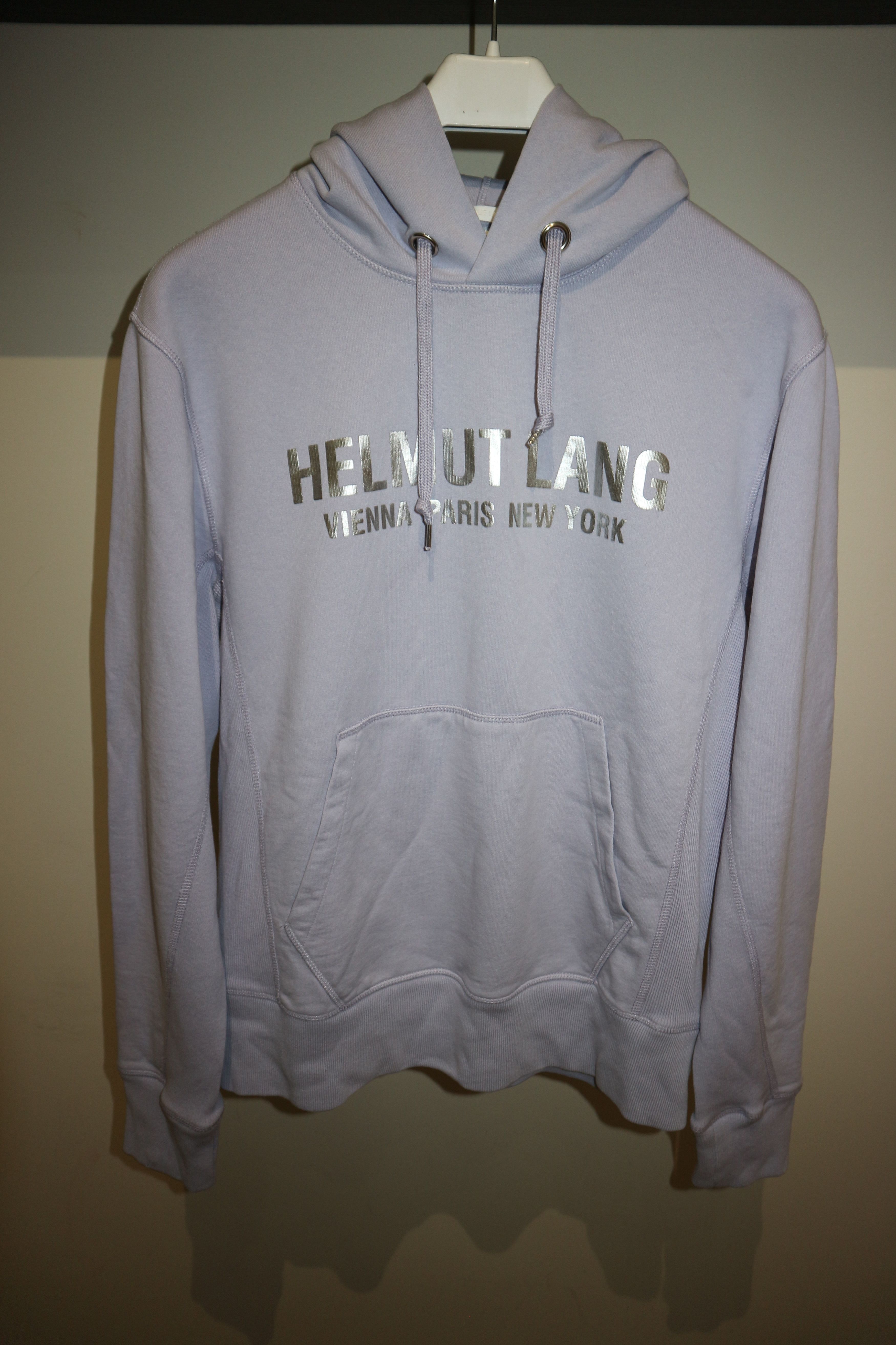 Helmut Lang metallic logo print hoodie Size US XXS / EU 40 - 1 Thumbnail