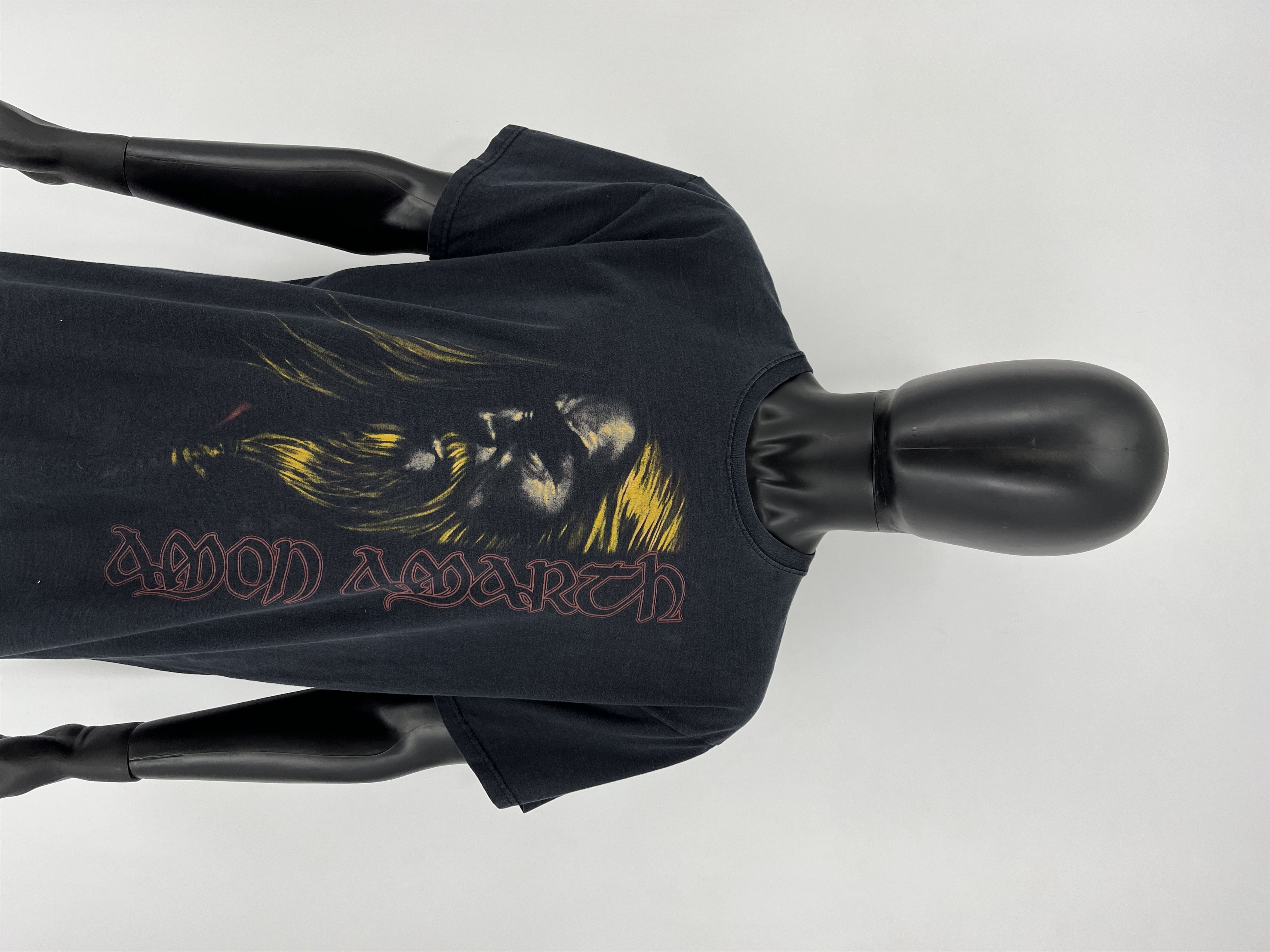 Band Tees Vintage Amon Amarth Tee Thrashed Washed Distressed 90s Size US XL / EU 56 / 4 - 1 Thumbnail