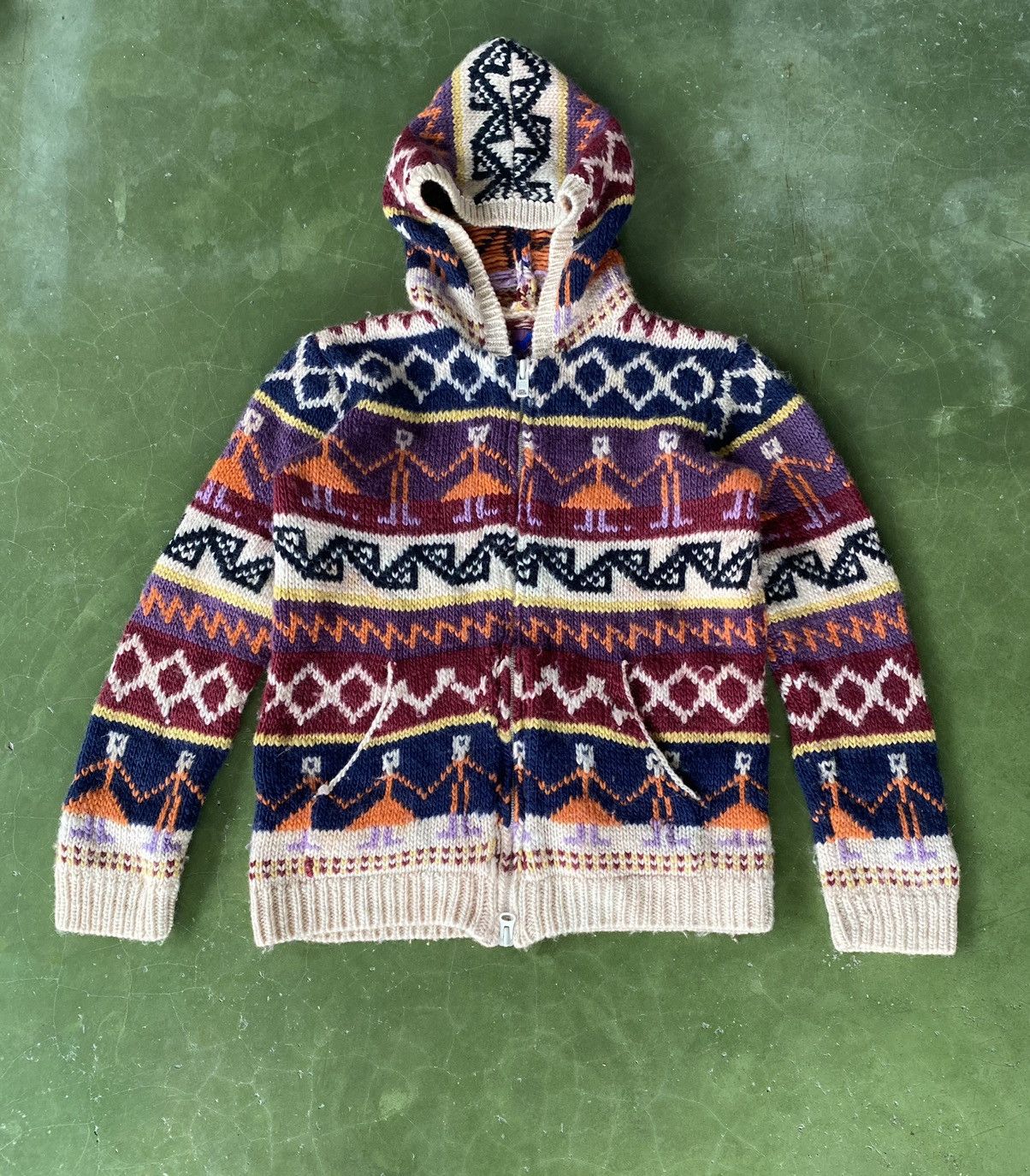 Distressed Vintage Navajo Hoodie